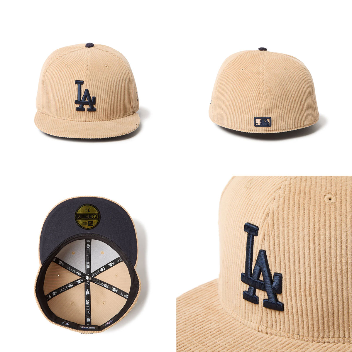 �˥塼���� ����å� ��� ˹�� MLB �ɥ��㡼�� ��󥭡��� �����ǥ���� ��2�� 7 3/8(58.7cm) �͵��֥��� NEW ERA  newera | 59FIFTY Corduroy��1466815-��