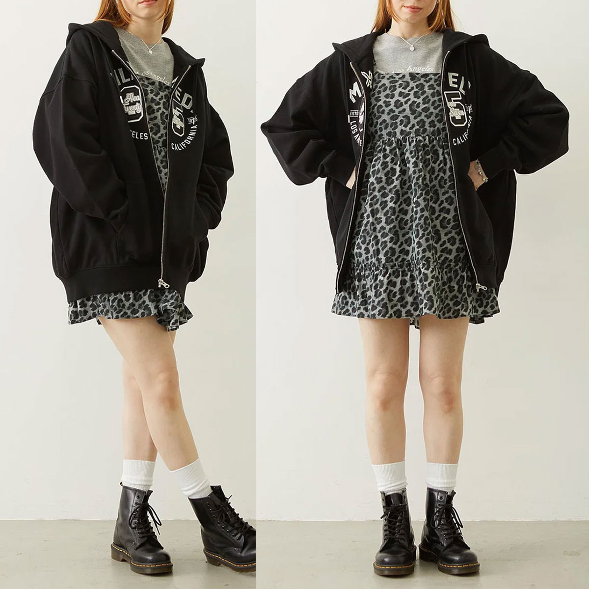 MILKFED. | COLLEGE LOGO PATCH ZIP UP HOODIE��103263012002��