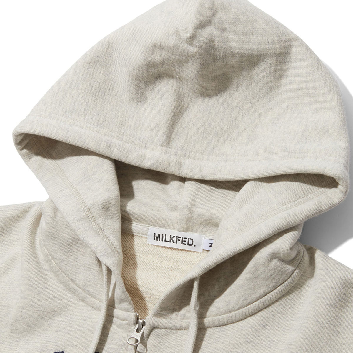 MILKFED. | COLLEGE LOGO PATCH ZIP UP HOODIE��103263012002��