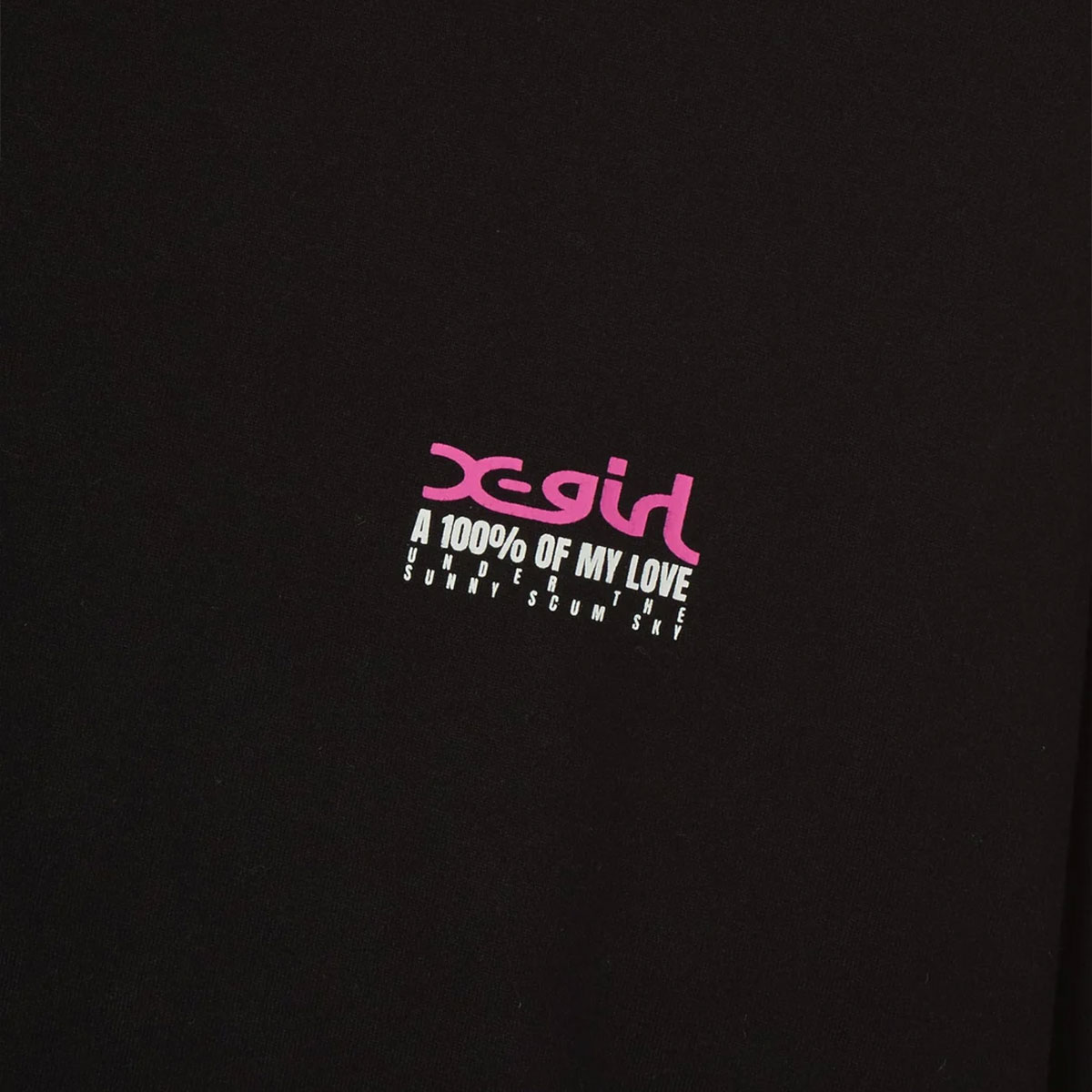 X-girl  | FACE BOX AND MESSAGE L/S TEE��105263011006��