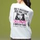 X-girl  | FACE BOX AND MESSAGE L/S TEE��105263011006��
