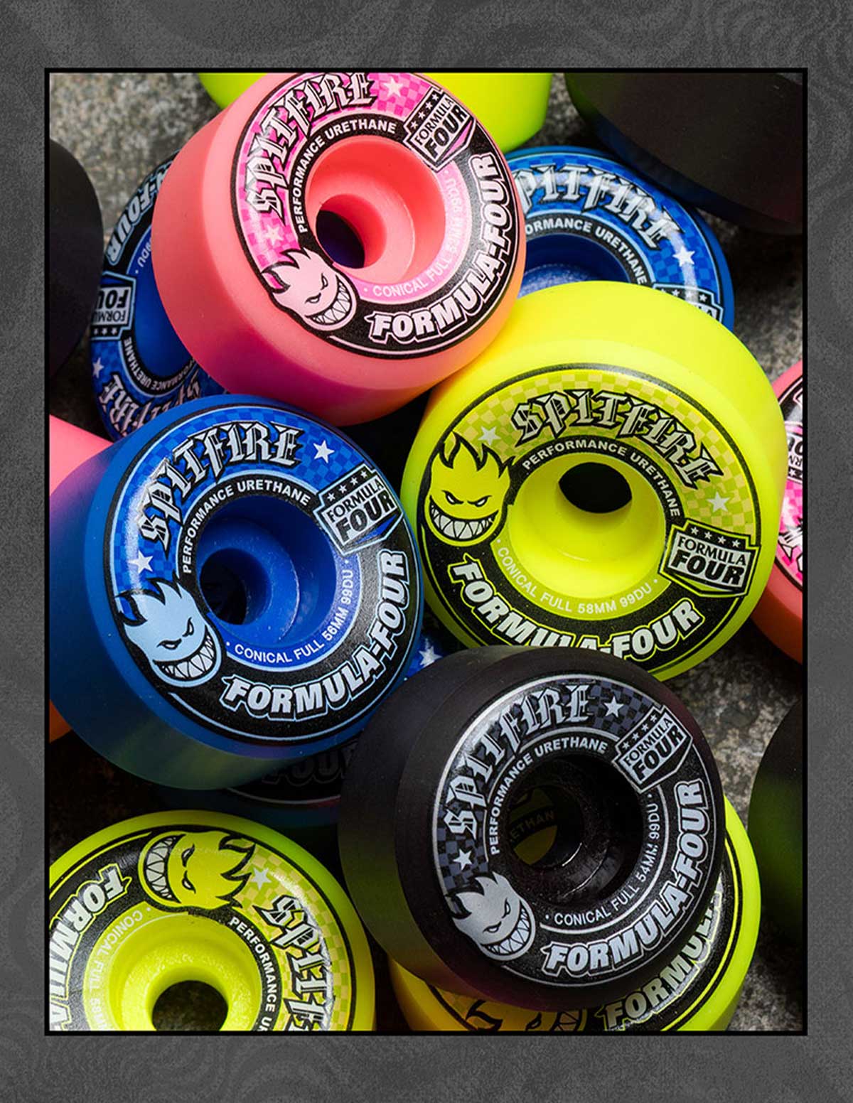 SPITFIRE WHEELS | Conical Full Yellow F4 99D 58mm��2111037658��