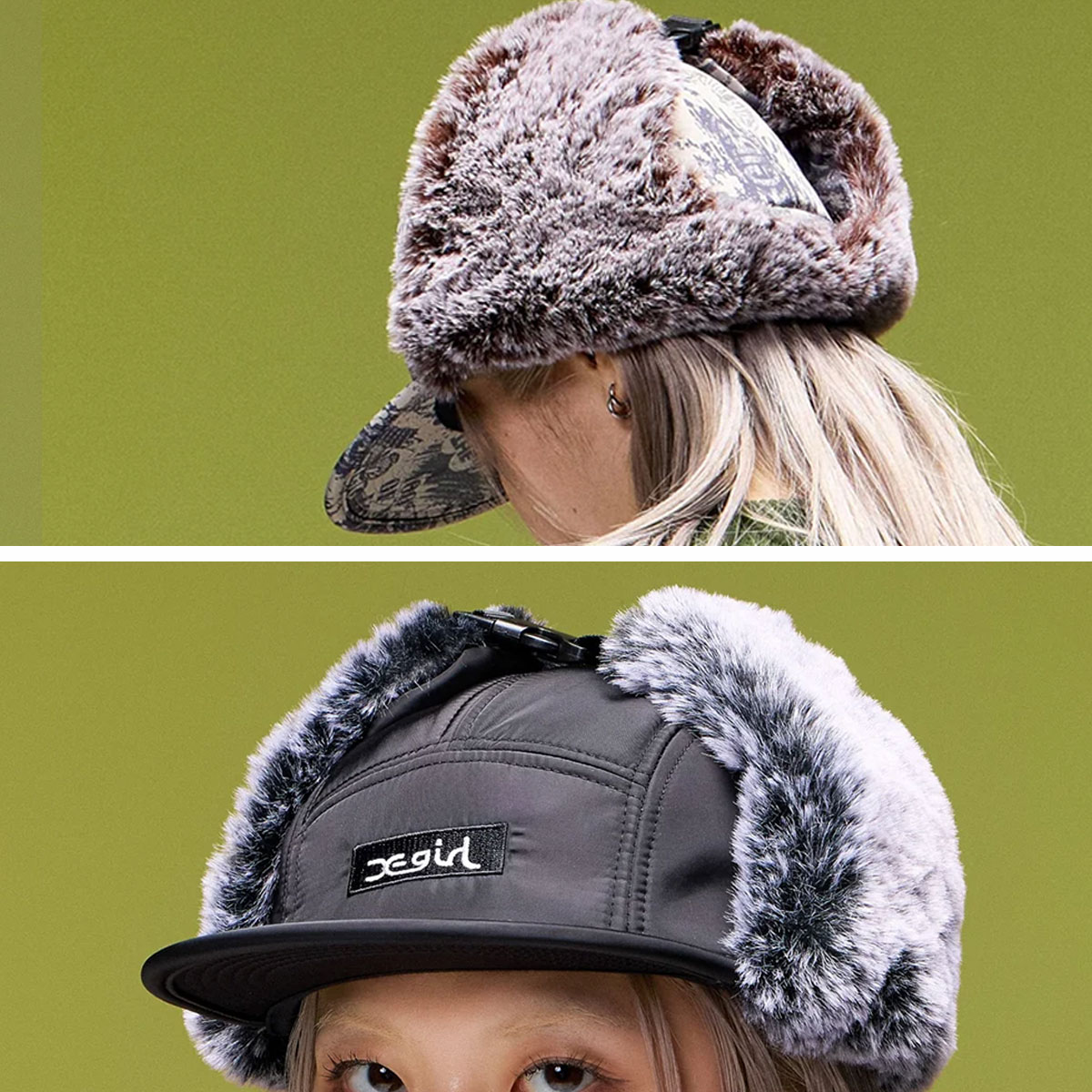 X-GIRL  | BOX LOGO EMBROIDERED DOG EAR JET CAP��105263051001��