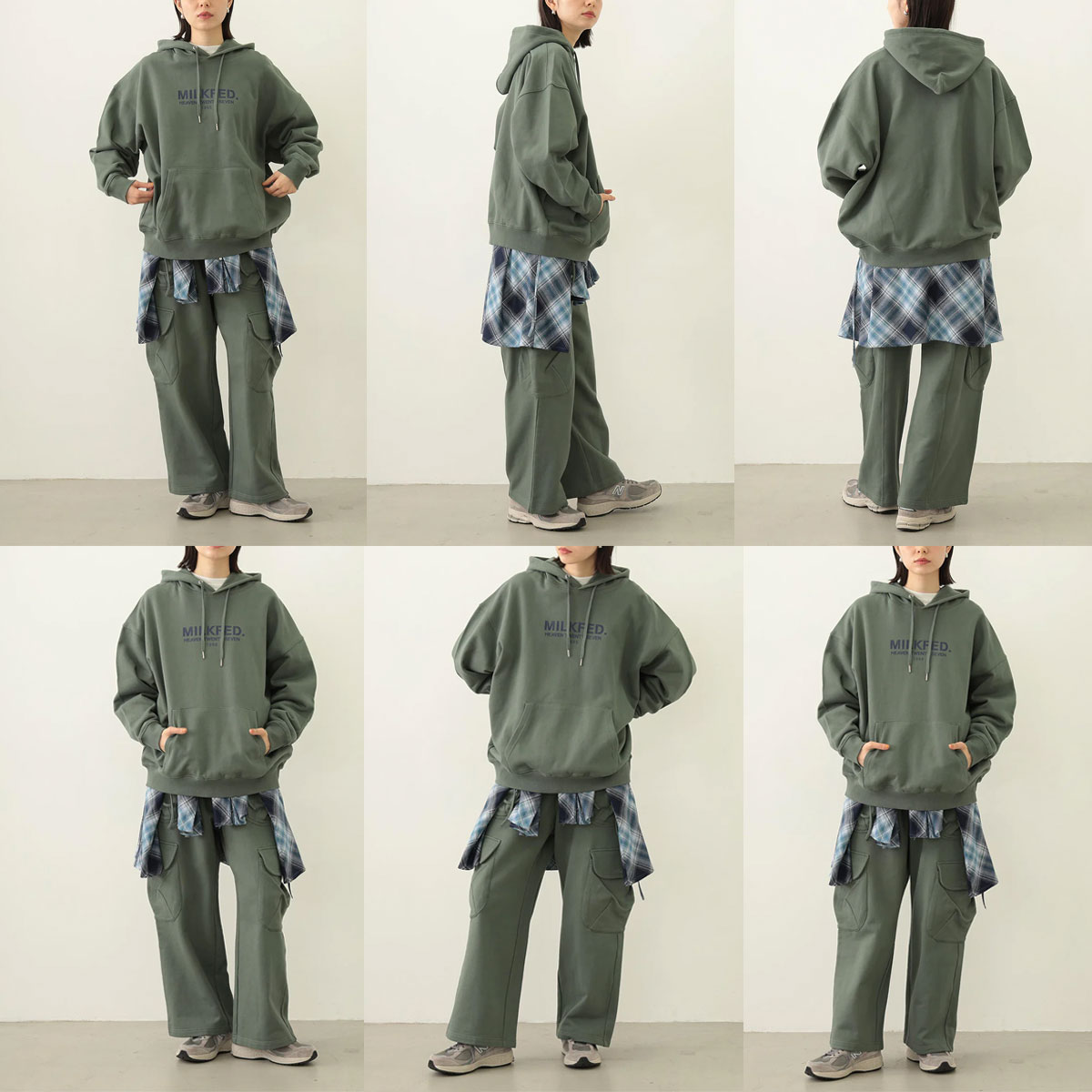 ��30%OFF ������ۥߥ륯�ե��� ��ǥ����� �ѡ����� �������å� �ա��� ���� ��� ��3�� M L �͵��֥��� MILKFED. ���� | STENCIL LOGO WIDE SWEAT HOODIE��103253012006��