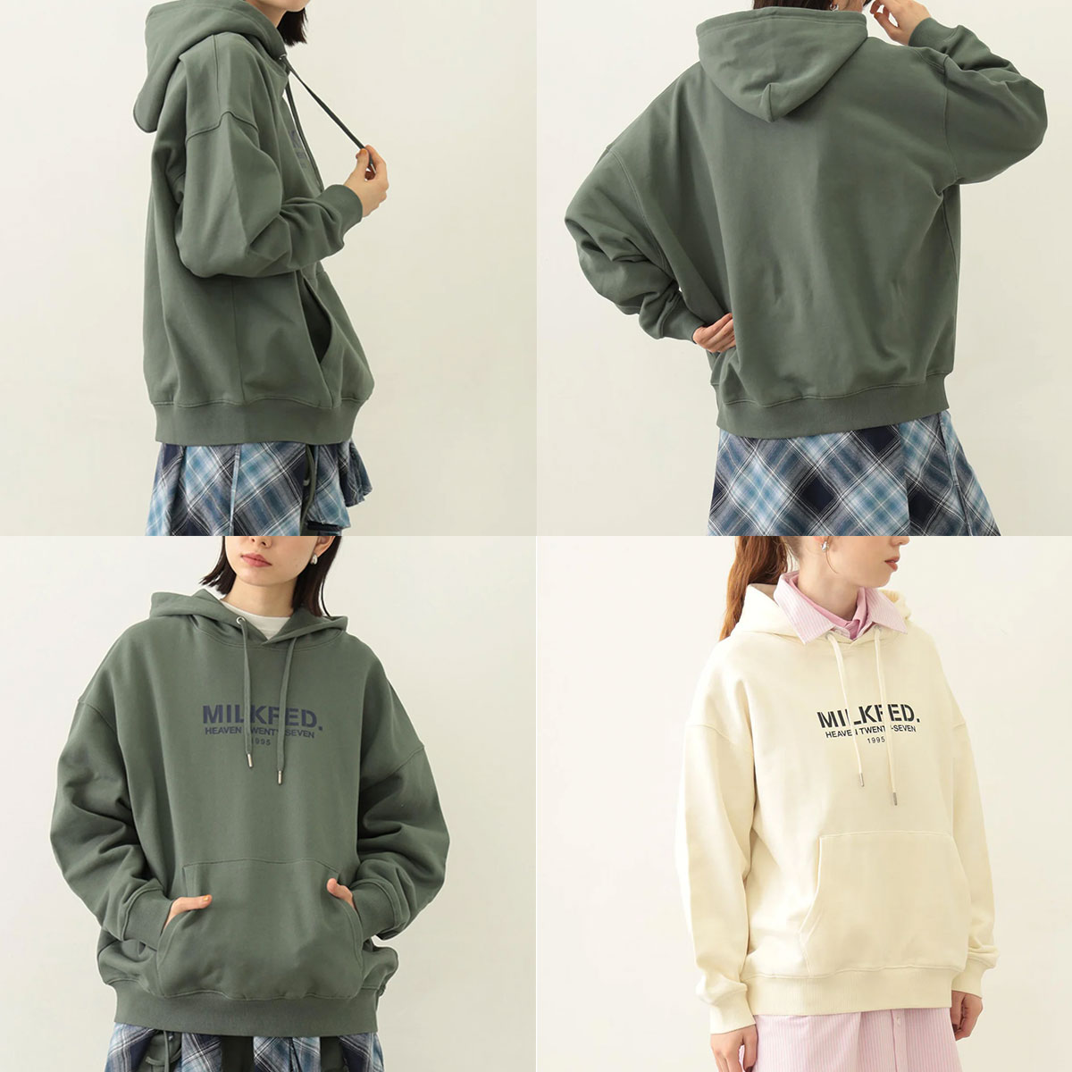 ��30%OFF ������ۥߥ륯�ե��� ��ǥ����� �ѡ����� �������å� �ա��� ���� ��� ��3�� M L �͵��֥��� MILKFED. ���� | STENCIL LOGO WIDE SWEAT HOODIE��103253012006��