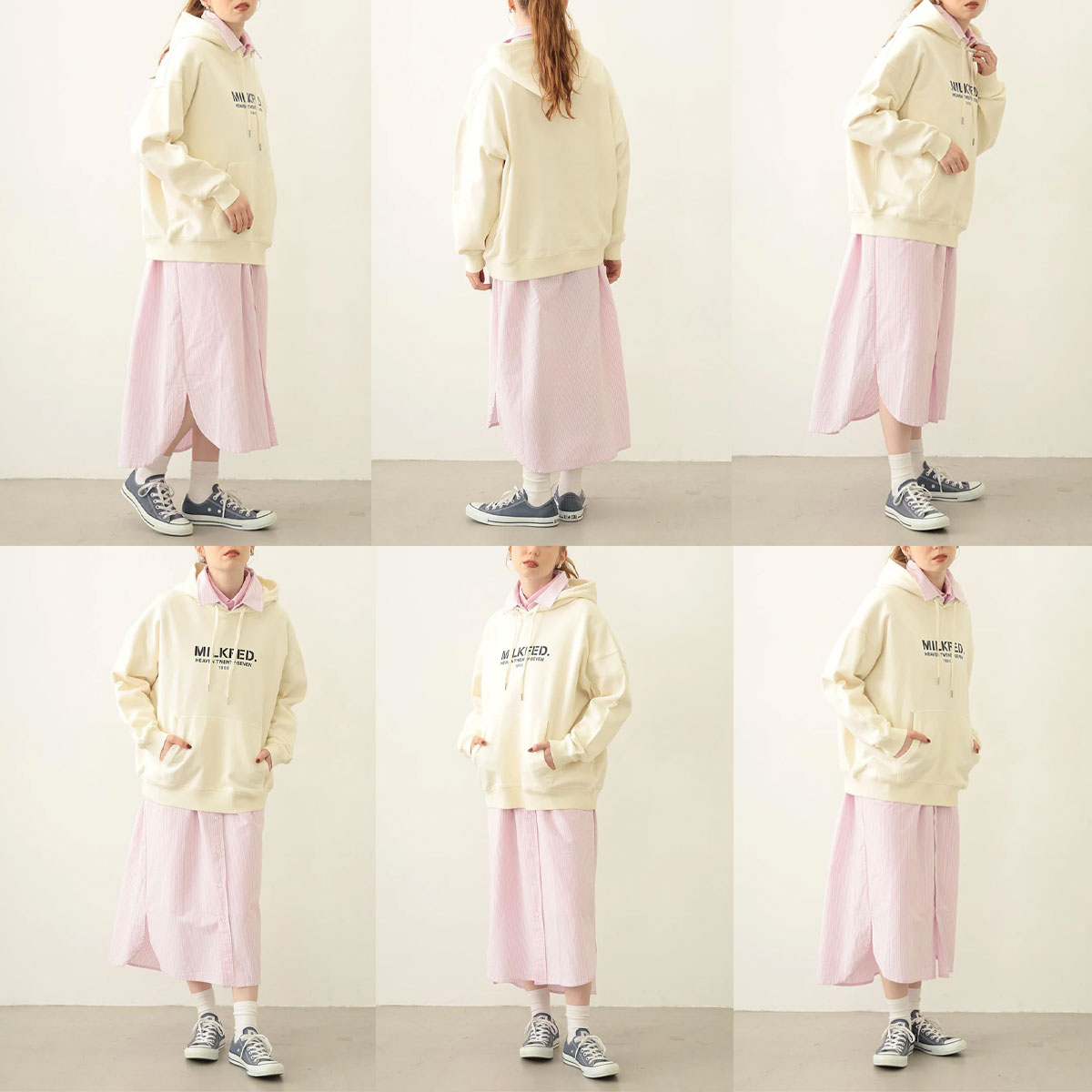 ��30%OFF ������ۥߥ륯�ե��� ��ǥ����� �ѡ����� �������å� �ա��� ���� ��� ��3�� M L �͵��֥��� MILKFED. ���� | STENCIL LOGO WIDE SWEAT HOODIE��103253012006��