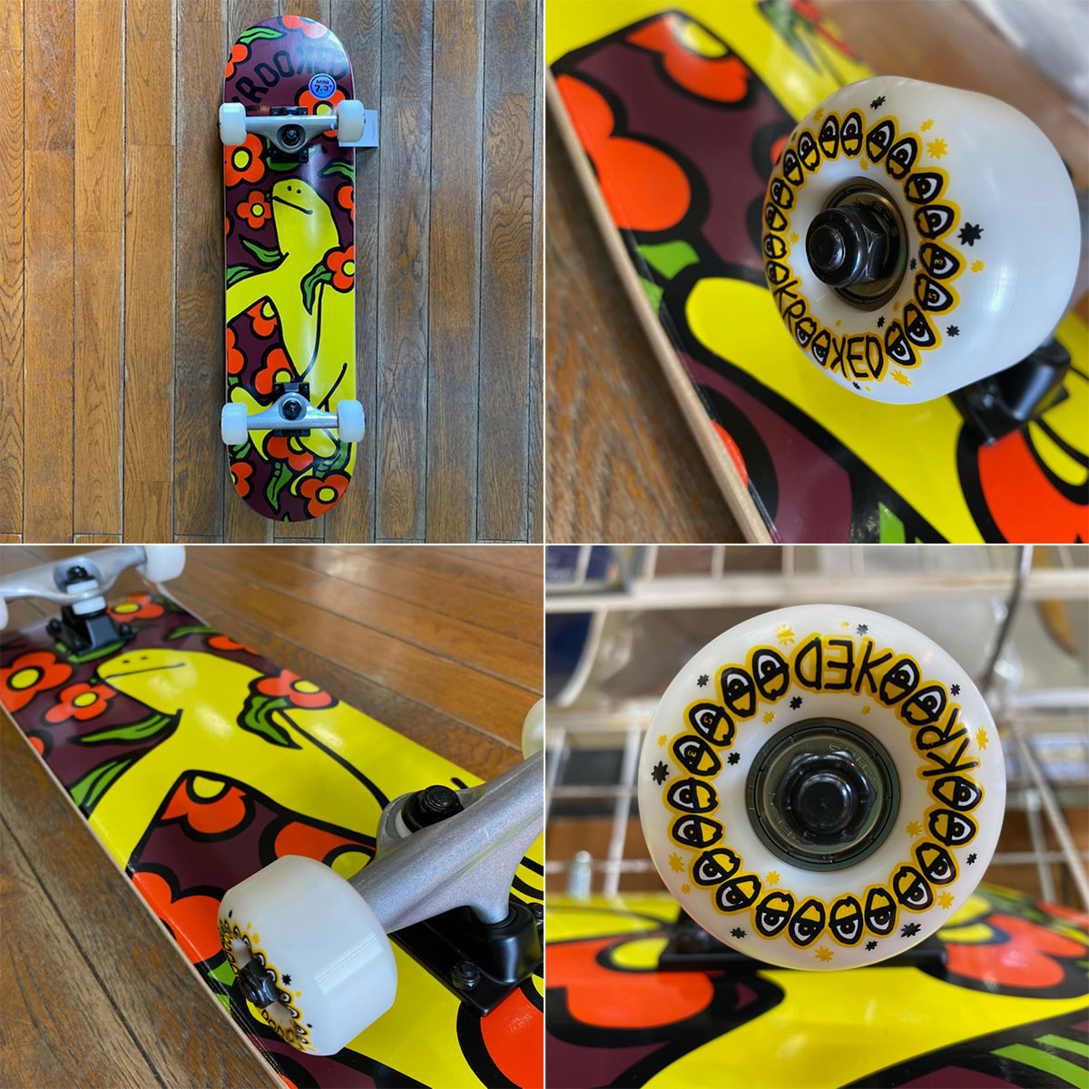 ���륭�å� �������ȥܡ��� �����ܡ� ����ץ꡼�� 7.3 / 7.5inc ���å� �Ҷ� �������ȥǥå� ���������� �͵��֥��� KROOKED | SHMOO VIBES ��110232-��