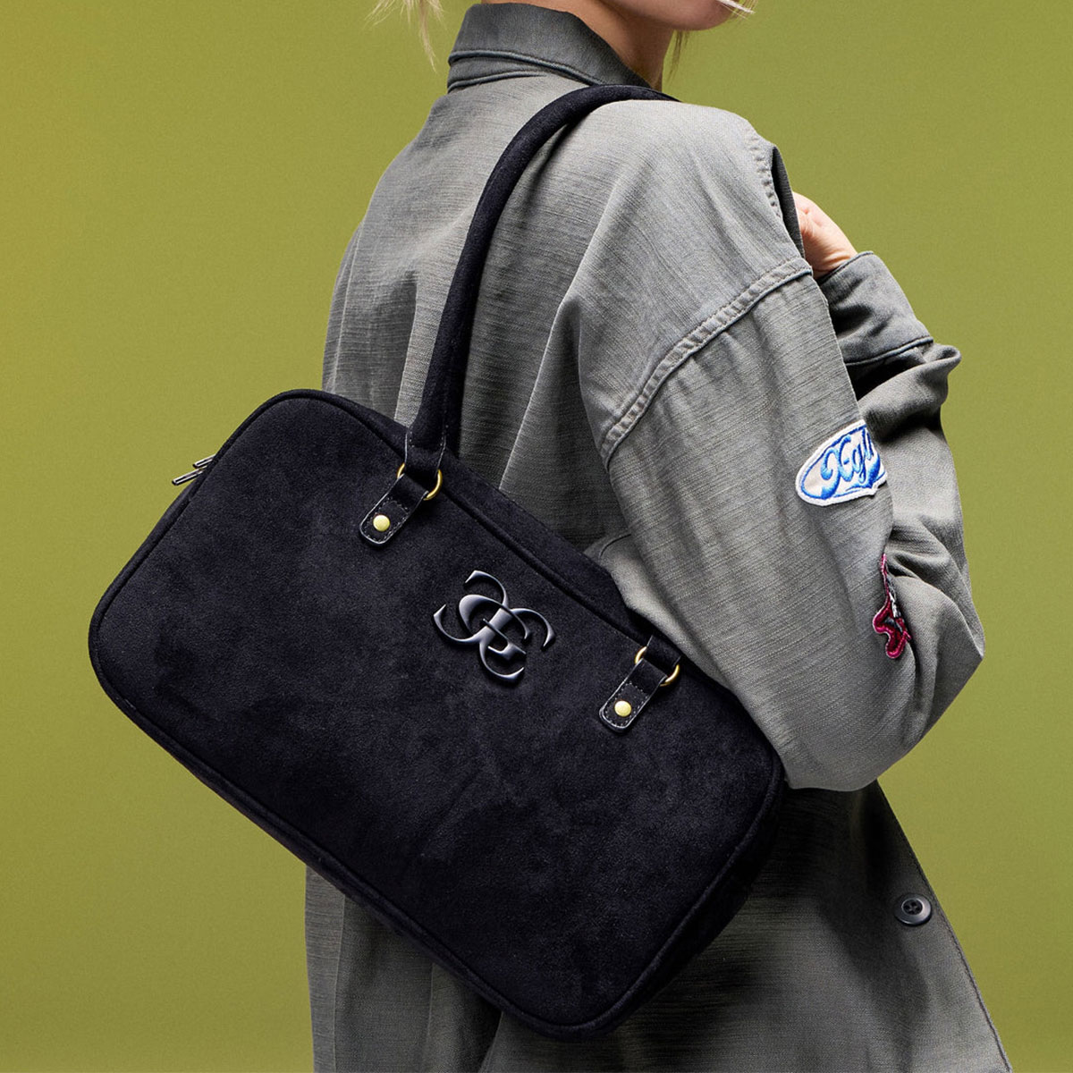 X-GIRL | TONAL XG EMBLEM LANDSCAPE HANDBAG��105263053003��