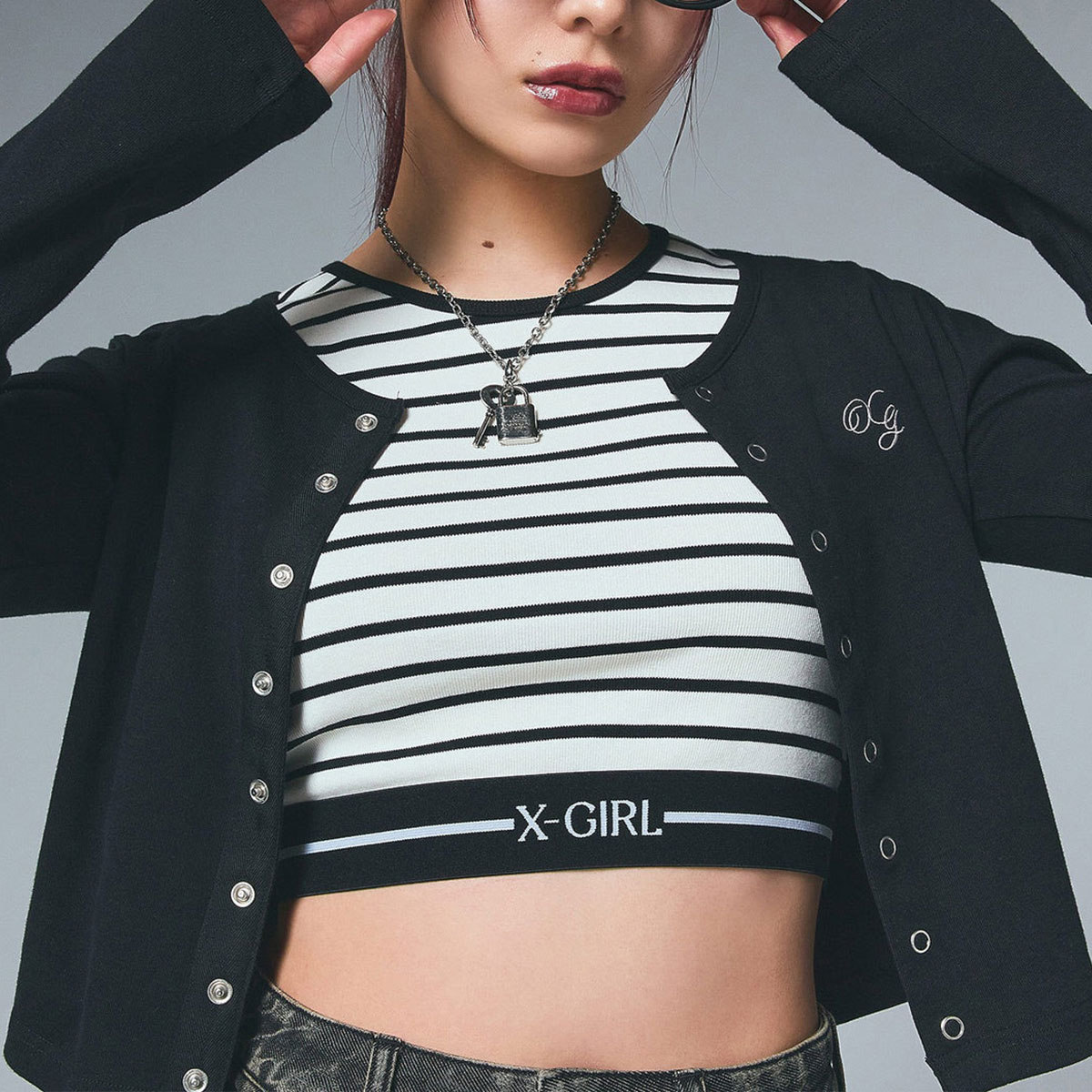 ��30%OFF ���ꥢ��󥹥�����ۥ��å��������� ���󥯥ȥå� �ȥåץ� �����åץɾ� ȩ���� ����ʡ� ��� ��3�� S M ���ȥ꡼�ȿ͵��֥��� X-GIRL ���� | LG AND STRIPE TANK T��105252013024��