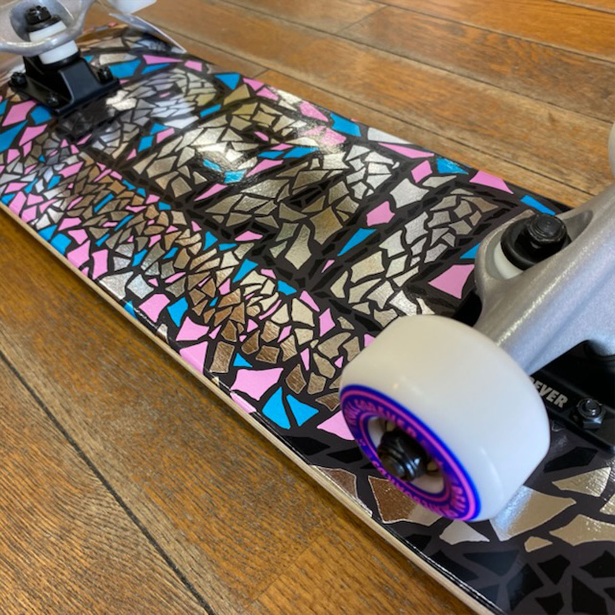 �ꥢ�� �������ȥܡ��� �����ܡ� ����ץ꡼��  7.3inc ���å� �Ҷ� �������ȥǥå� ���������� �͵��֥��� REAL SKATEBOARD | Mosaic Oval Foil��1102178508��