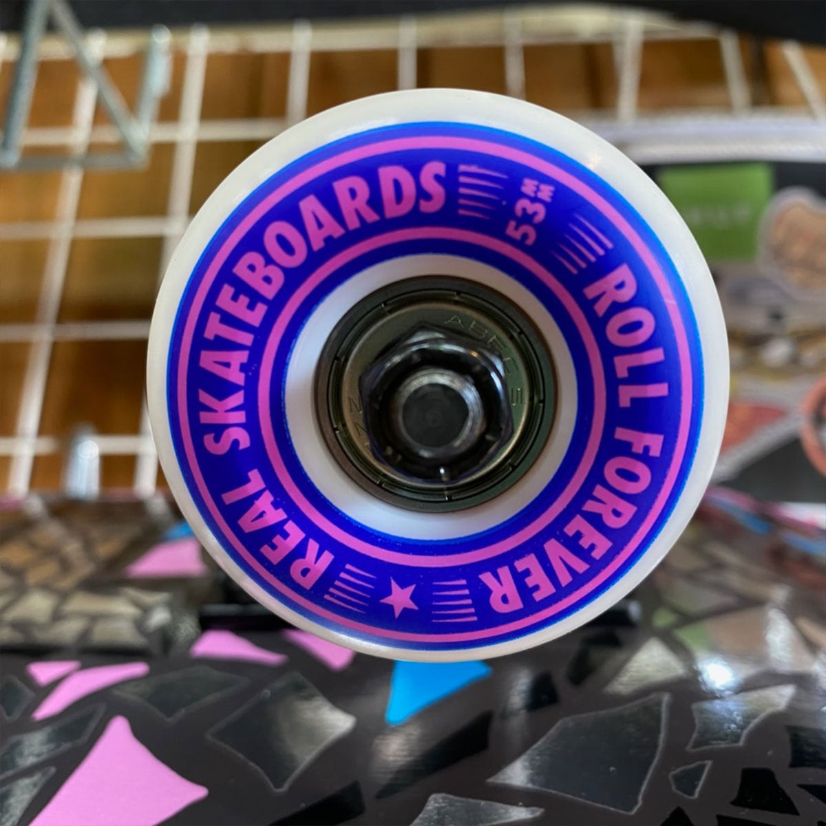 �ꥢ�� �������ȥܡ��� �����ܡ� ����ץ꡼��  7.3inc ���å� �Ҷ� �������ȥǥå� ���������� �͵��֥��� REAL SKATEBOARD | Mosaic Oval Foil��1102178508��