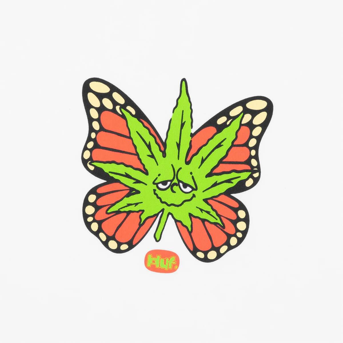 huf | GREEN BUDDERFLY TEE��TS02626��