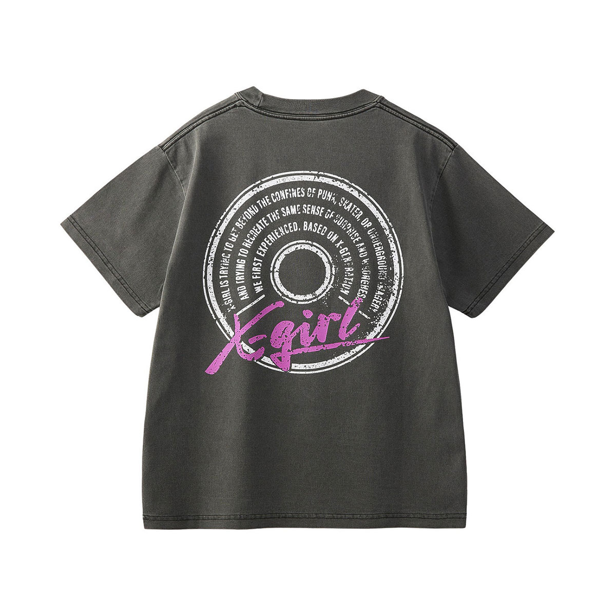�ڿ��ե�����ۥ��å��������� ��ǥ����� ȾµT����� �ԥ����Ȳù� �Хå��ץ��� ���� ��2�� M L ���ȥ꡼�ȿ͵��֥��� X-GIRL ���� | PIGMENT DYED CIRCLE TEXT LOGO S/S TEE��105253011016��