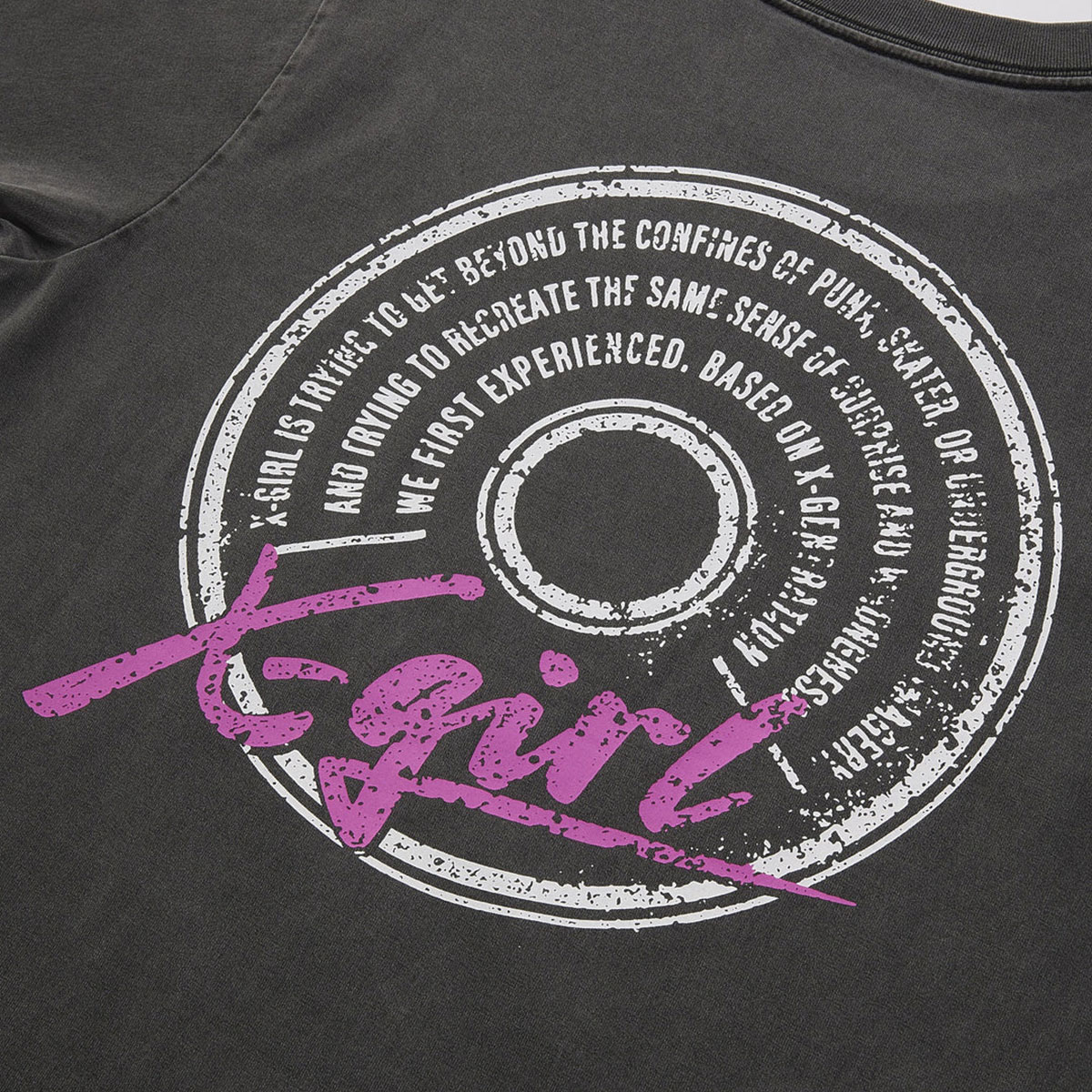 �ڿ��ե�����ۥ��å��������� ��ǥ����� ȾµT����� �ԥ����Ȳù� �Хå��ץ��� ���� ��2�� M L ���ȥ꡼�ȿ͵��֥��� X-GIRL ���� | PIGMENT DYED CIRCLE TEXT LOGO S/S TEE��105253011016��