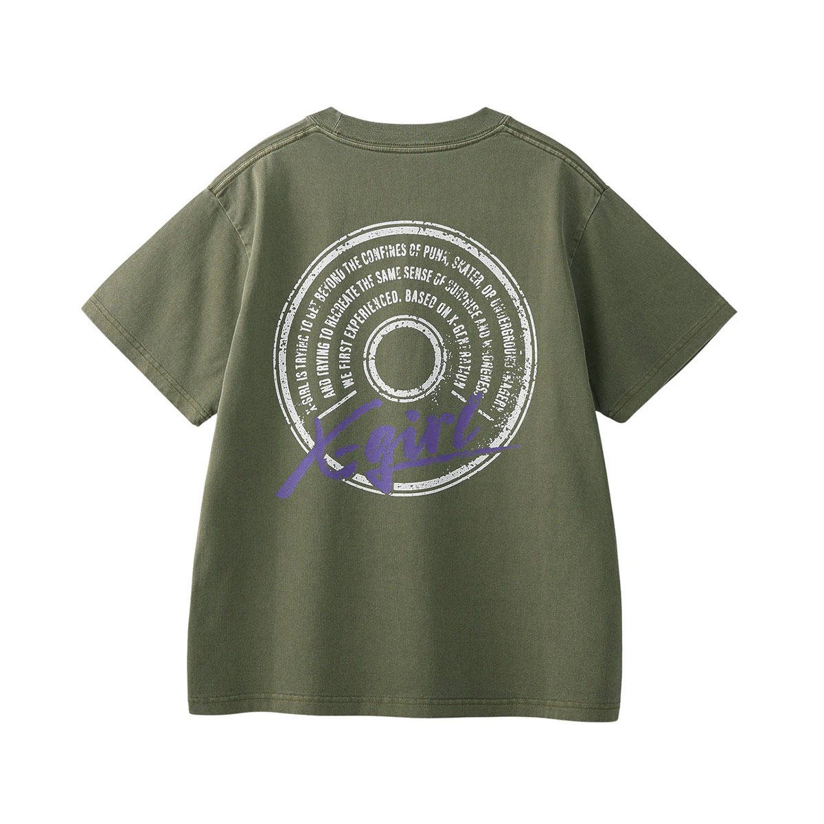 �ڿ��ե�����ۥ��å��������� ��ǥ����� ȾµT����� �ԥ����Ȳù� �Хå��ץ��� ���� ��2�� M L ���ȥ꡼�ȿ͵��֥��� X-GIRL ���� | PIGMENT DYED CIRCLE TEXT LOGO S/S TEE��105253011016��