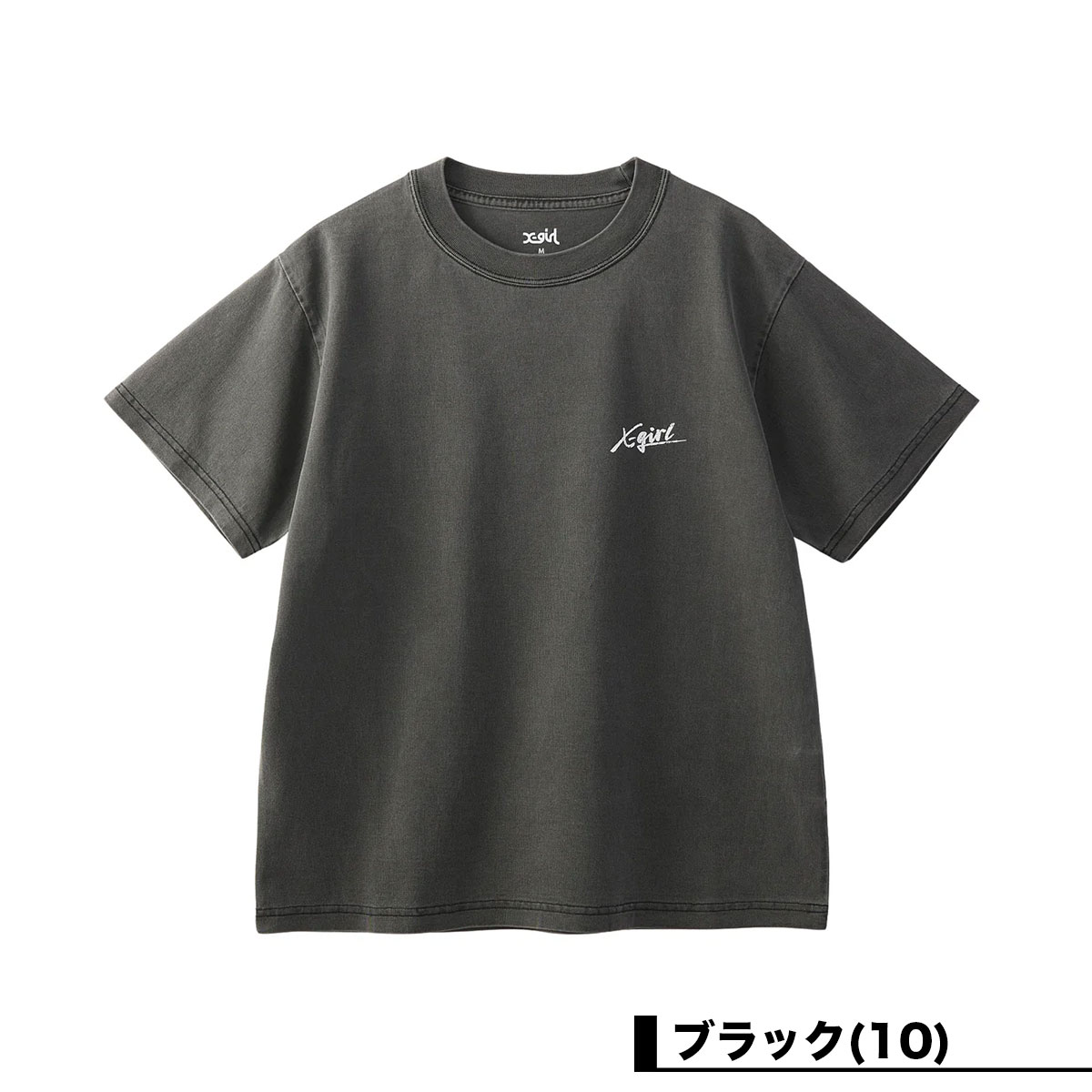 �ڿ��ե�����ۥ��å��������� ��ǥ����� ȾµT����� �ԥ����Ȳù� �Хå��ץ��� ���� ��2�� M L ���ȥ꡼�ȿ͵��֥��� X-GIRL ���� | PIGMENT DYED CIRCLE TEXT LOGO S/S TEE��105253011016��