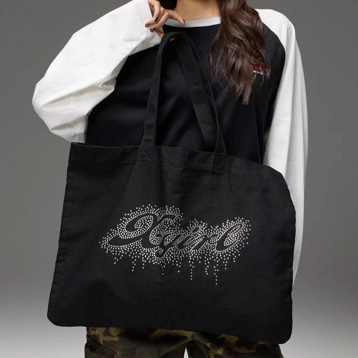 X-GIRL | RHINESTONE LOGO BIG TOTE BAG��105263053008��