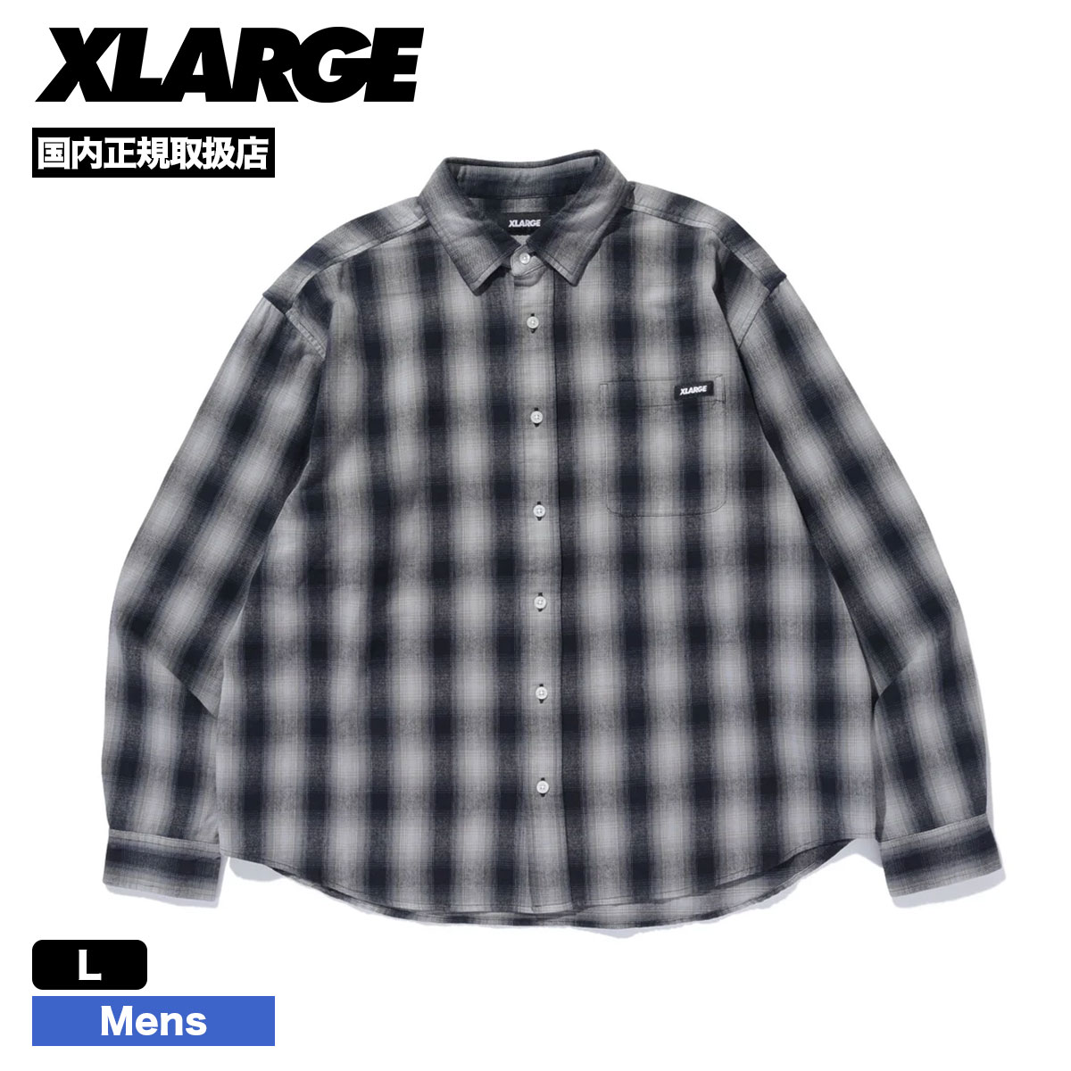 XLARGE | OVERDYED OMBRE CHECK SHIRT��101263014004��