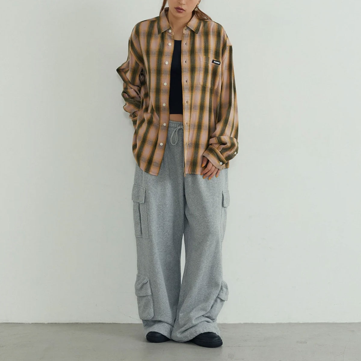 XLARGE | OVERDYED OMBRE CHECK SHIRT��101263014004��