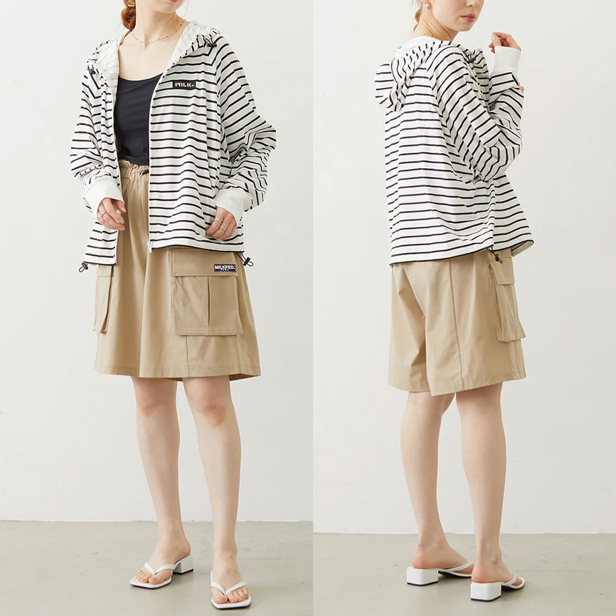 �ڥ��ޡ��������  MILKFED. | RASH GUARD ZIP HOOD��103262012001��