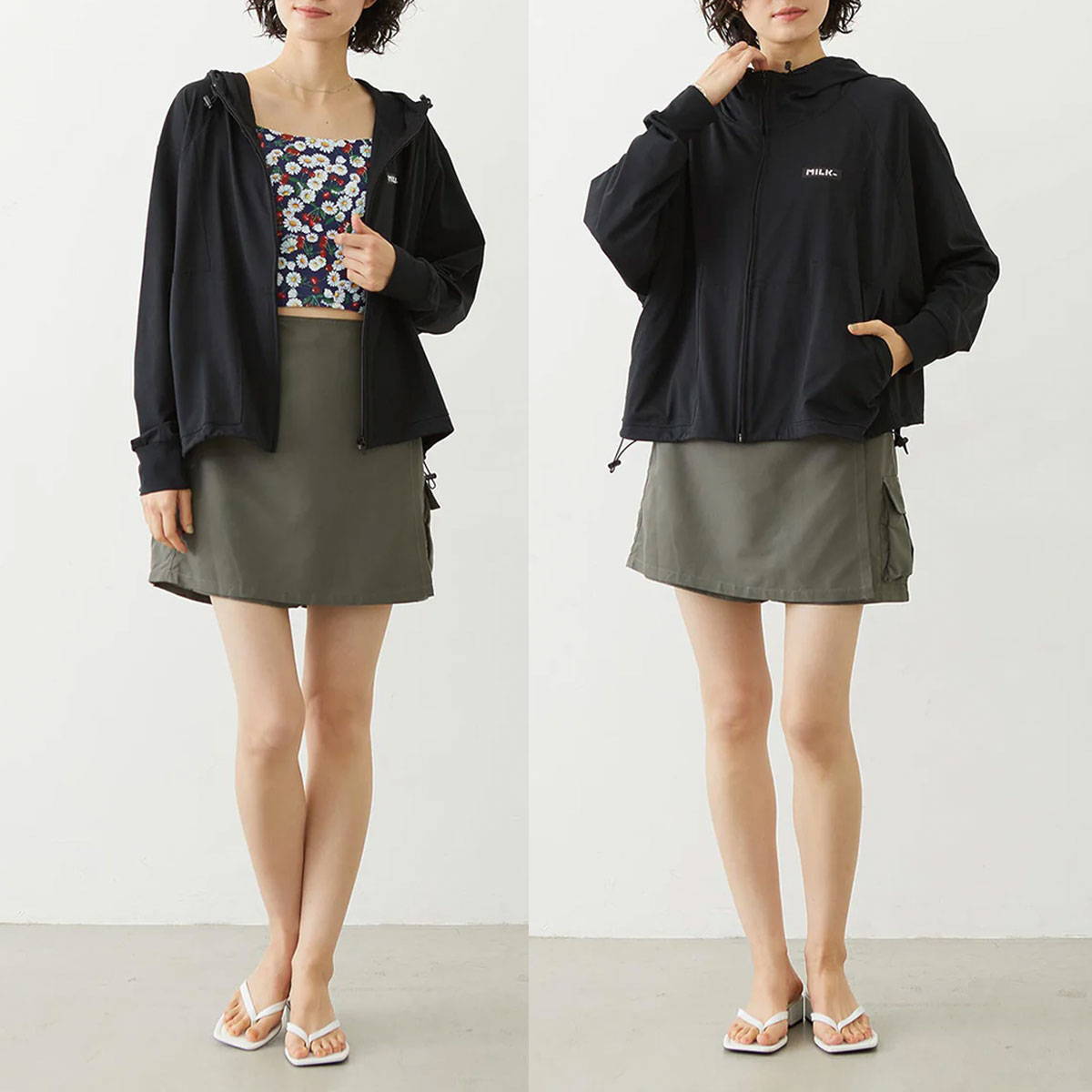 �ڥ��ޡ��������  MILKFED. | RASH GUARD ZIP HOOD��103262012001��