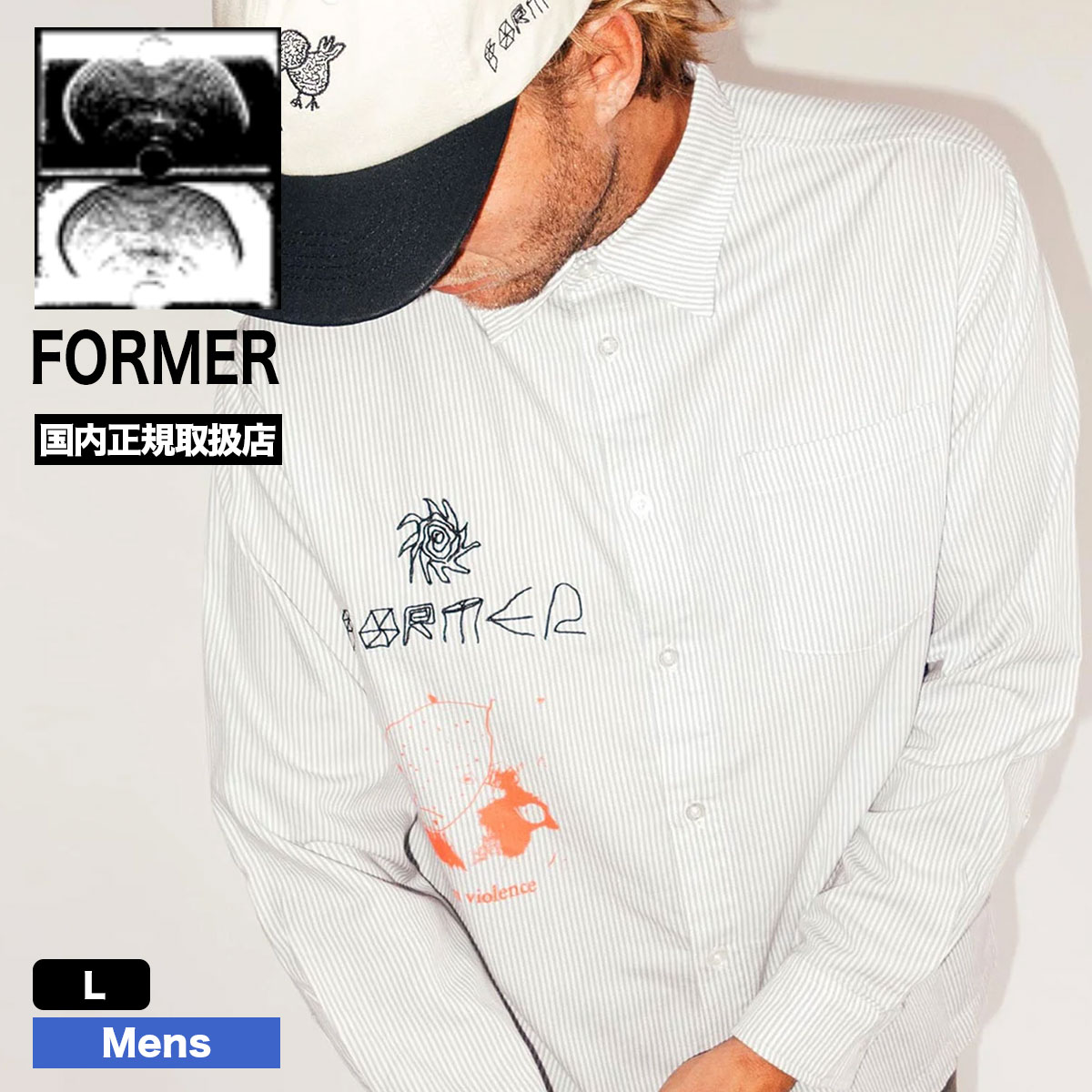 FORMER  | DXD REYNOLDS STRIPE LS SHIRT��FSH-26224��