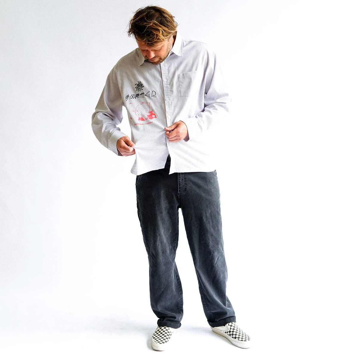 FORMER  | DXD REYNOLDS STRIPE LS SHIRT��FSH-26224��