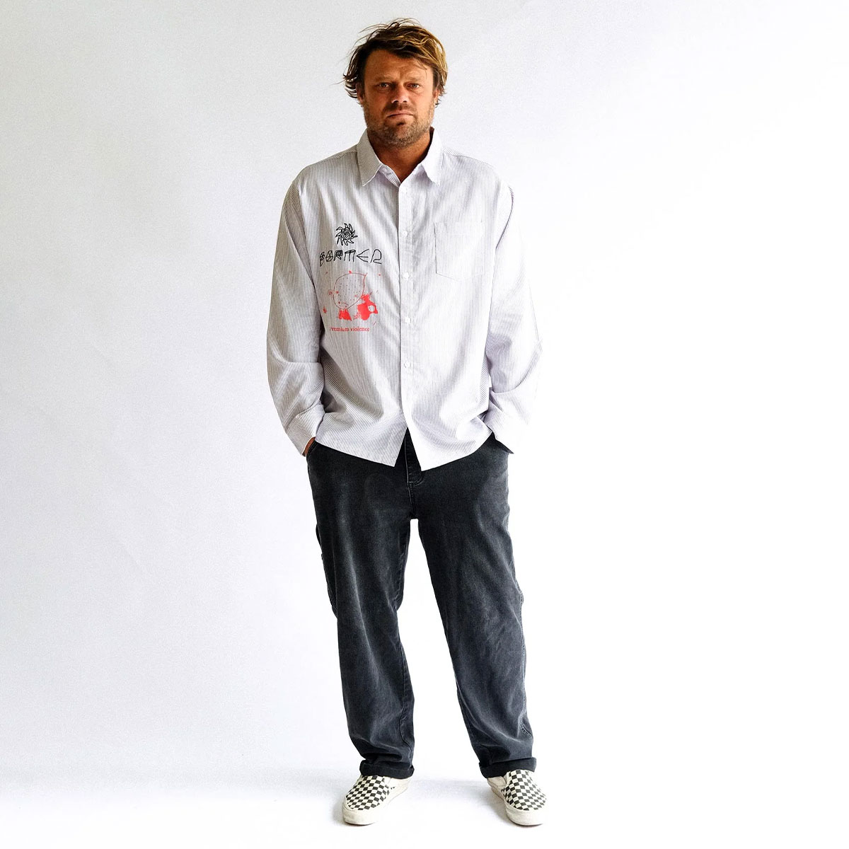 FORMER  | DXD REYNOLDS STRIPE LS SHIRT��FSH-26224��