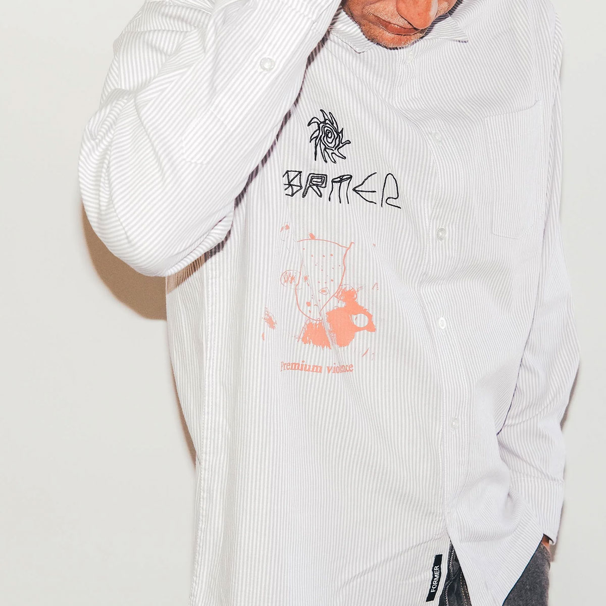 FORMER  | DXD REYNOLDS STRIPE LS SHIRT��FSH-26224��