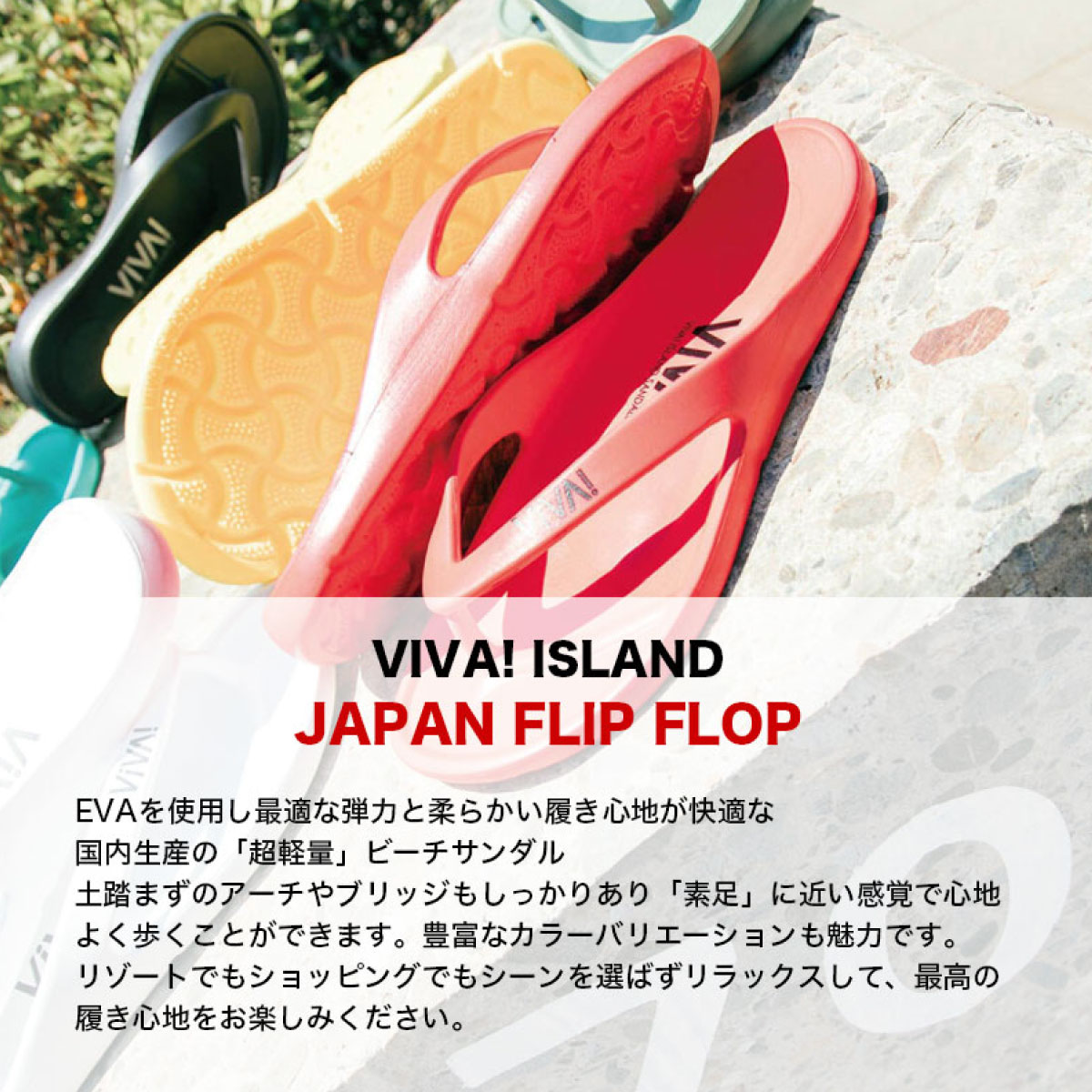 ۥӡ  ǥ ӥХ   ͵ Ķ ֥ ¤   | VIVA ISLAND JAPAN FLIP FLOPV-821113