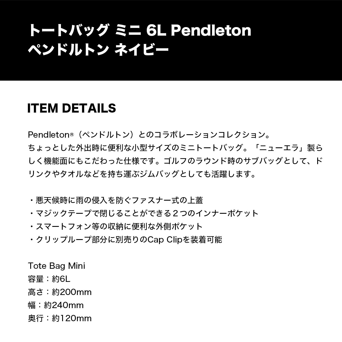 �˥塼���� �ߥ� �ȡ��ȥХå� 6L �ե����ʡ� ��� ��ǥ����� �ڥ�ɥ�ȥ� ����� ��¦�ݥ��å� �͵��֥��� NEW ERA  newera | 6L Pendleton��14683706��