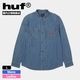 HUF �ϥ� �ǥ˥� Ĺµ����� ��� ��ǥ����� ���� �ɽ� �������ȥܡ��� ���������� �͵��֥��� ���� ���� 2025 | WORLDWIDE CLOTHIERS DENIM SHIRT��BU00255��
