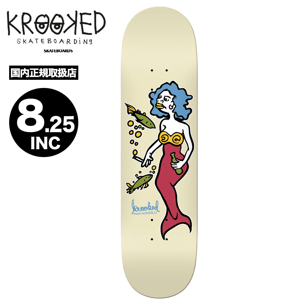 ���륭�å� �������ȥܡ��� �����ܡ� �ǥå� 8.25inc �������ȥǥå� ���� �ޡ��ᥤ�� �͵��֥��� KROOKED | GONZ MERMAID��10023ZZ062GO09��GONZ MERMAID
