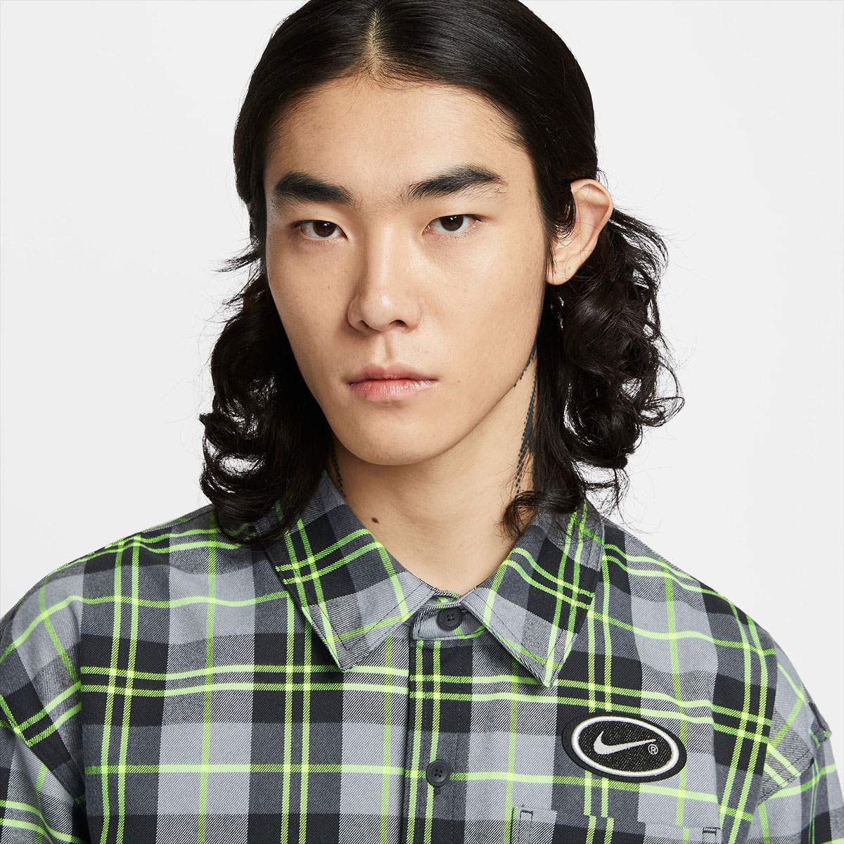 �ʥ��������ӡ� NIKE SB  Ĺµ����� ����å��������ȥ� ����� ���������⡼�����졼 M L XL 2XL �����������͵��֥��� ���̸����ǥ� | ERIC KOSTON x NIKE SB - SB FLNNL BTN UP KOS L/S TOP��HV0257-070��