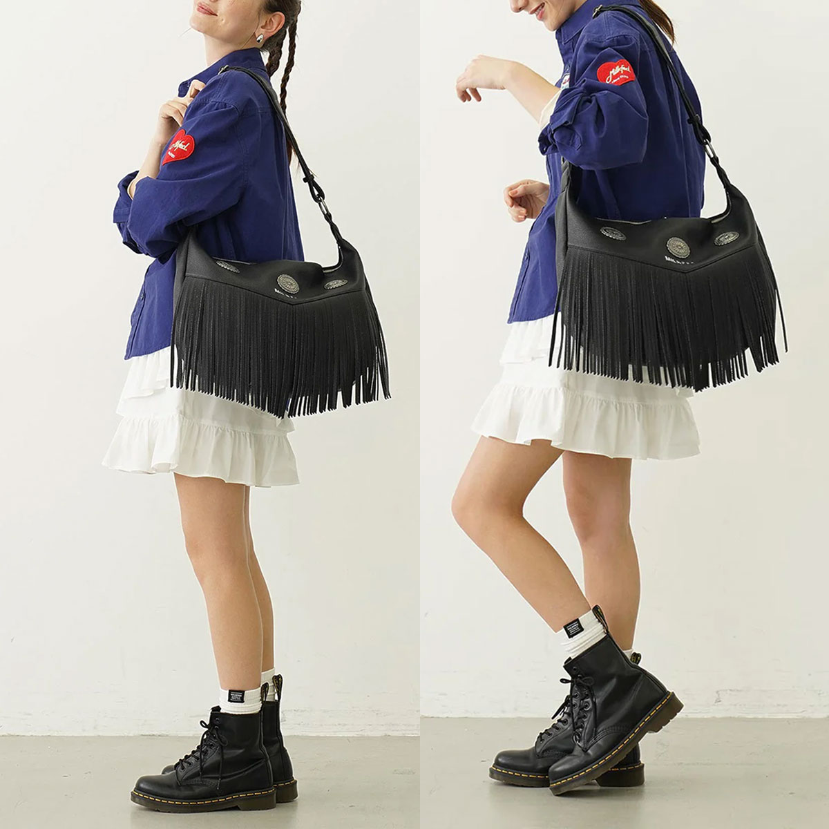 ��20%OFF ���ꥹ�ޥ�������ۥߥ륯�ե��� ��ǥ����� ���������Хå� �ե�� �ե����ʡ� ��¦��¦�ݥ��å� �͵��֥��� MILKFED. ���� ���� | FRINGE SHOULDER BAG��103251053004��