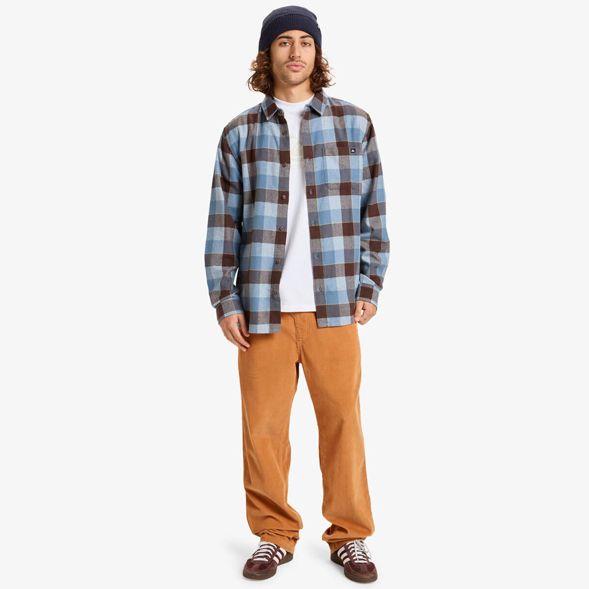 ��30%OFF ���ꥢ��󥹥�����ۥ����å�����С� ��� �ͥ륷��� Ĺµ����� �����å� �ȥåץ� �� ���åȥ� 100% ���ᥫ�� �����ե��� ���ѥ�� �͵� �֥��� | Quiksilver Motherfly Plaid��EQYWT04642��