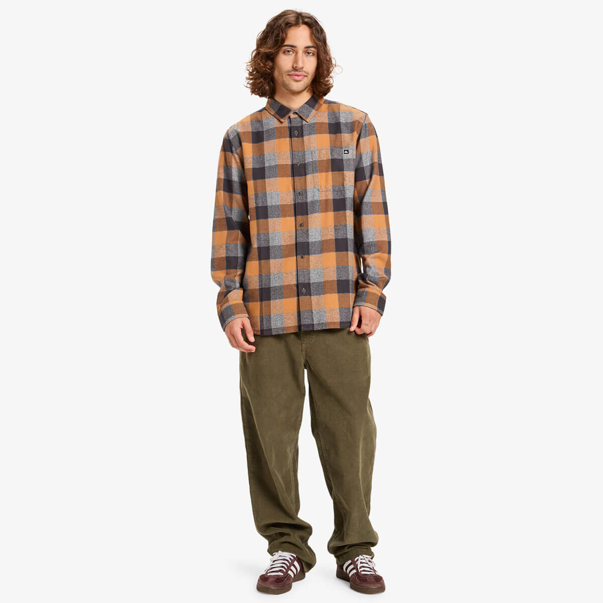 ��30%OFF ���ꥢ��󥹥�����ۥ����å�����С� ��� �ͥ륷��� Ĺµ����� �����å� �ȥåץ� �� ���åȥ� 100% ���ᥫ�� �����ե��� ���ѥ�� �͵� �֥��� | Quiksilver Motherfly Plaid��EQYWT04642��