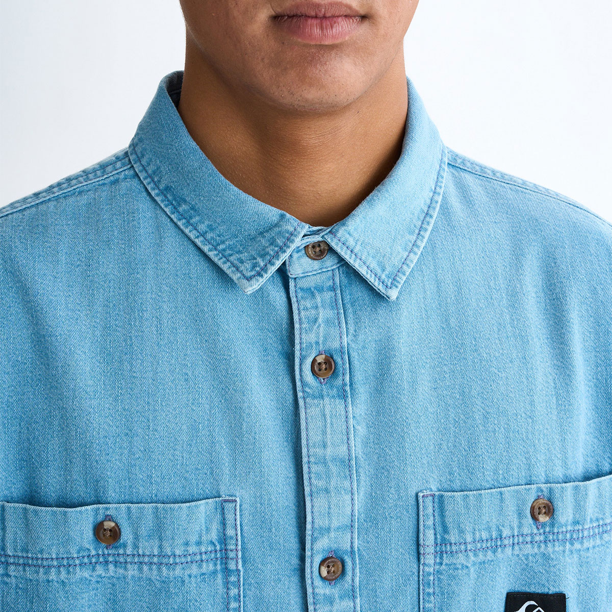 ��30%OFF ���ꥢ��󥹥������QUIKSILVER �����å�����С� ��� Ĺµ �ǥ˥ॷ��� ���� ����ץ� �ݥ��å� M L �����ե��� �͵� �֥��� ���� | BOZEMAN DENIM LS SHIRT��EQYWT04644��