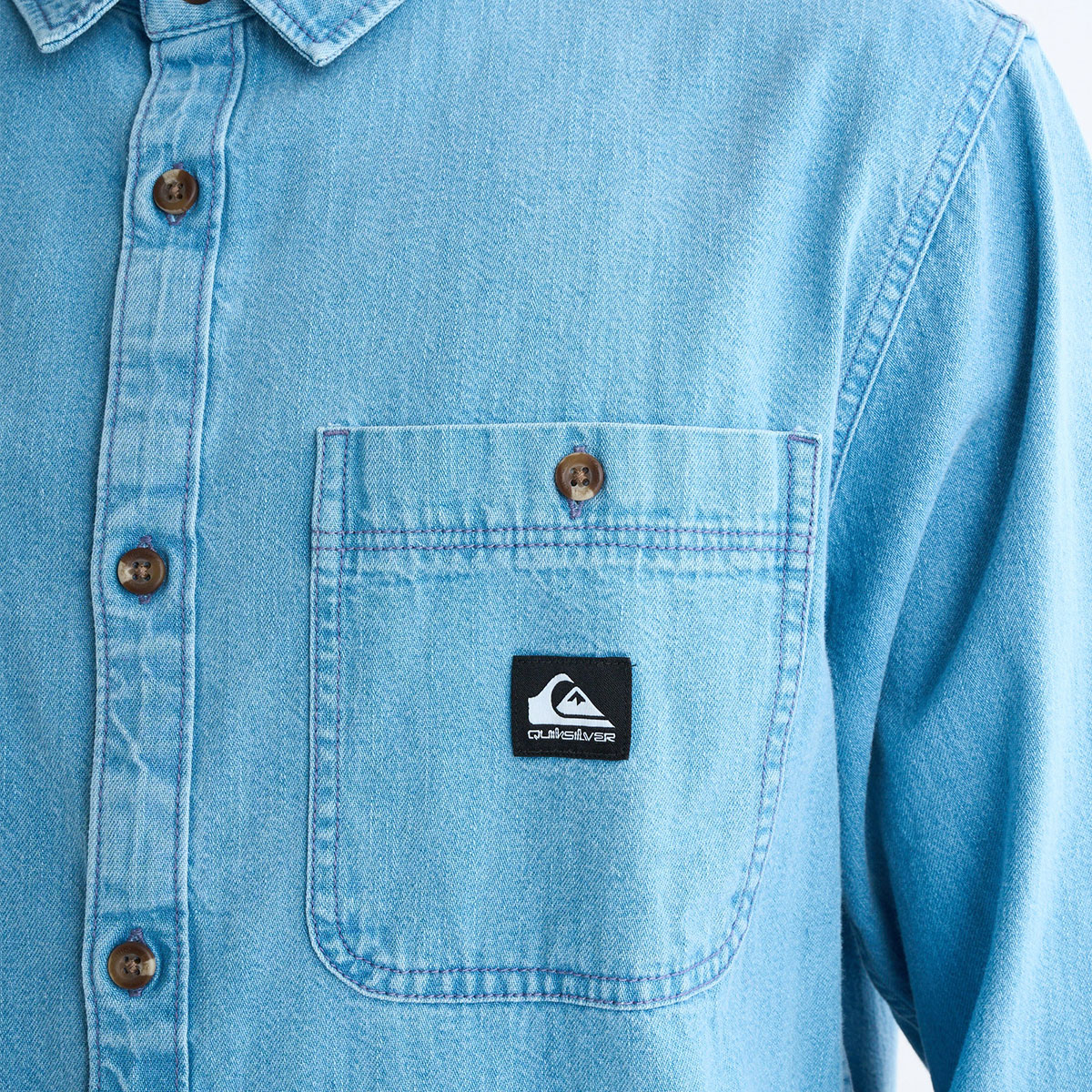 ��30%OFF ���ꥢ��󥹥������QUIKSILVER �����å�����С� ��� Ĺµ �ǥ˥ॷ��� ���� ����ץ� �ݥ��å� M L �����ե��� �͵� �֥��� ���� | BOZEMAN DENIM LS SHIRT��EQYWT04644��