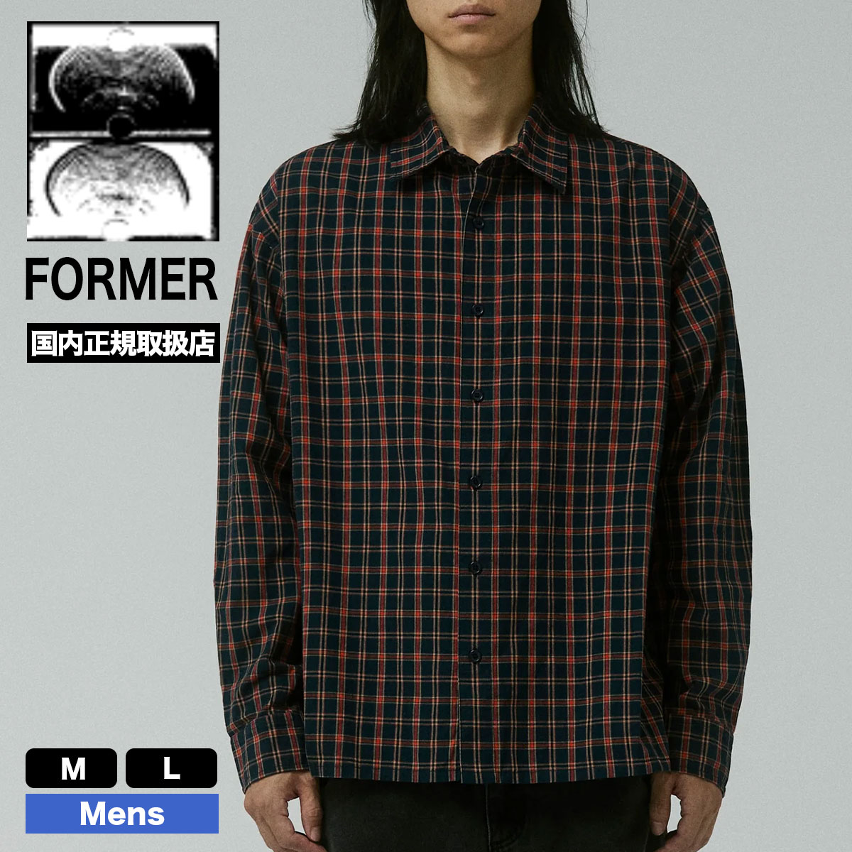 �ե����ޡ� ��� Ĺµ����� �ȥåץ� �����å� M L �����ե��� �����ȥɥ� ���ȥ꡼�� �͵� �֥��� FORMER ���� | VIVIAN CHECK SHIRT��FSH-25309��