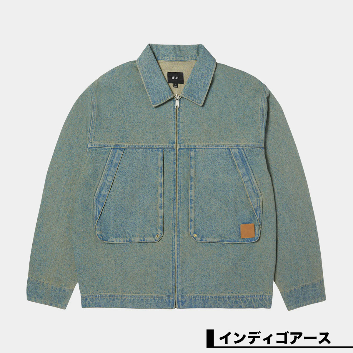 HUF �ϥ� �ǥ˥� ������㥱�å� ��������  ��� ��ǥ�����  L �������ȥܡ��� ���������� �͵��֥��� ���� ���� 2025 | DRESDEN DENIM WORK JACKET��JK00492��