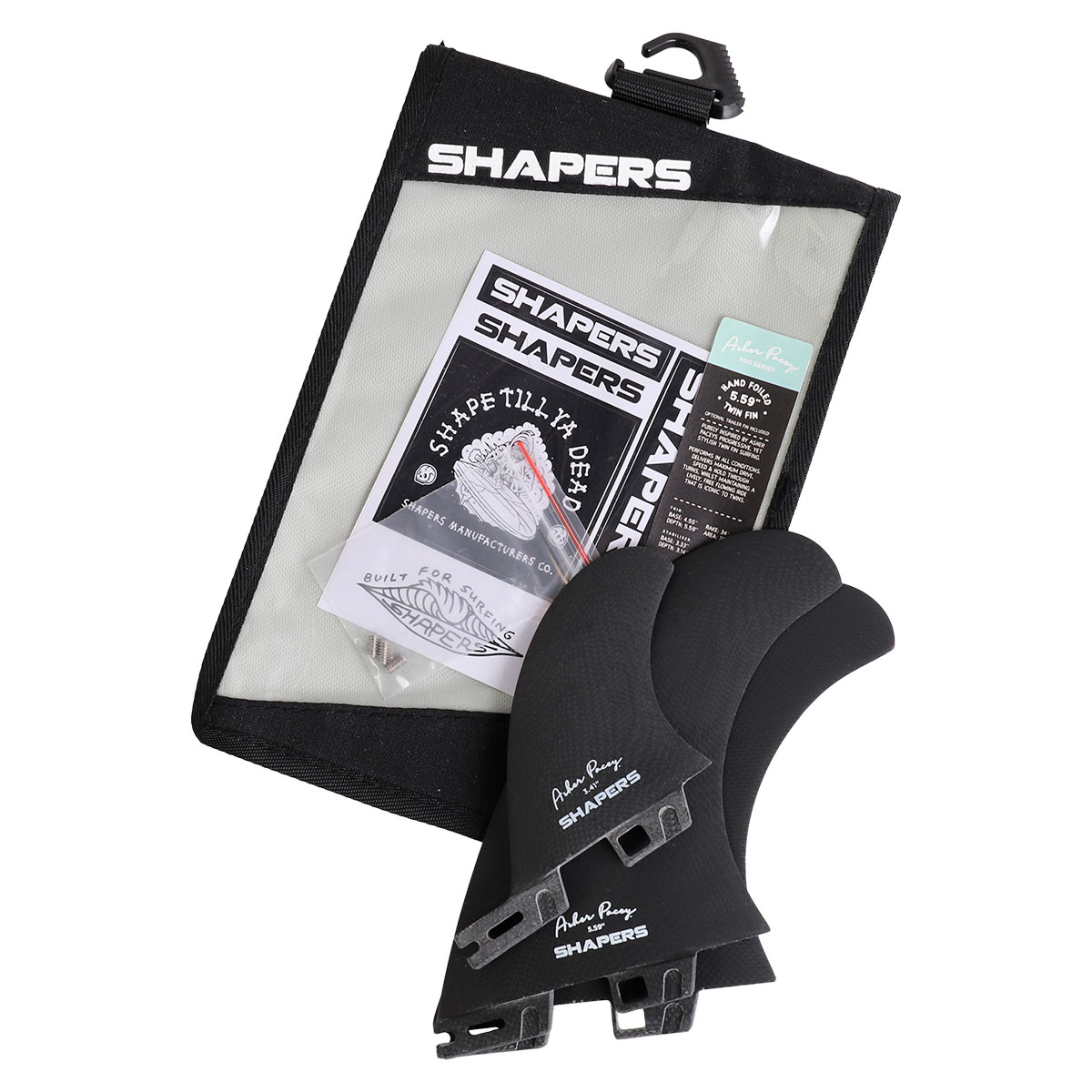 �������ѡ��� �ĥ���ե��� ���å��㡼���ڥ����� Asher Pacey 5.59" 5.55" 3.41" Twin Fin FCS2 ���饹�ե����С� �֥�å� �����륰�졼 �͵��֥��� SHAPERS��165134��