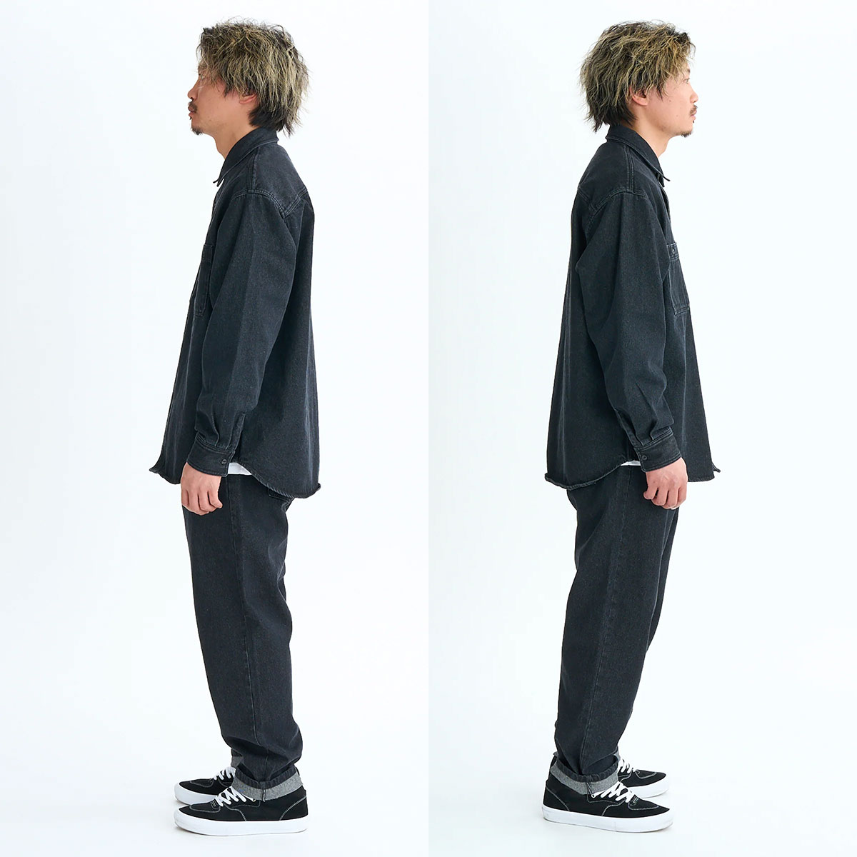 ��20%OFF ���ꥹ�ޥ��������QUIKSILVER �����å�����С� ��� Ĺµ �ǥ˥ॷ��� ���� �ɽ� �롼�����륨�å� ��2�� L �����ե��� �͵� �֥��� ���� | DENIM WASH SHIRT��QSH254003��