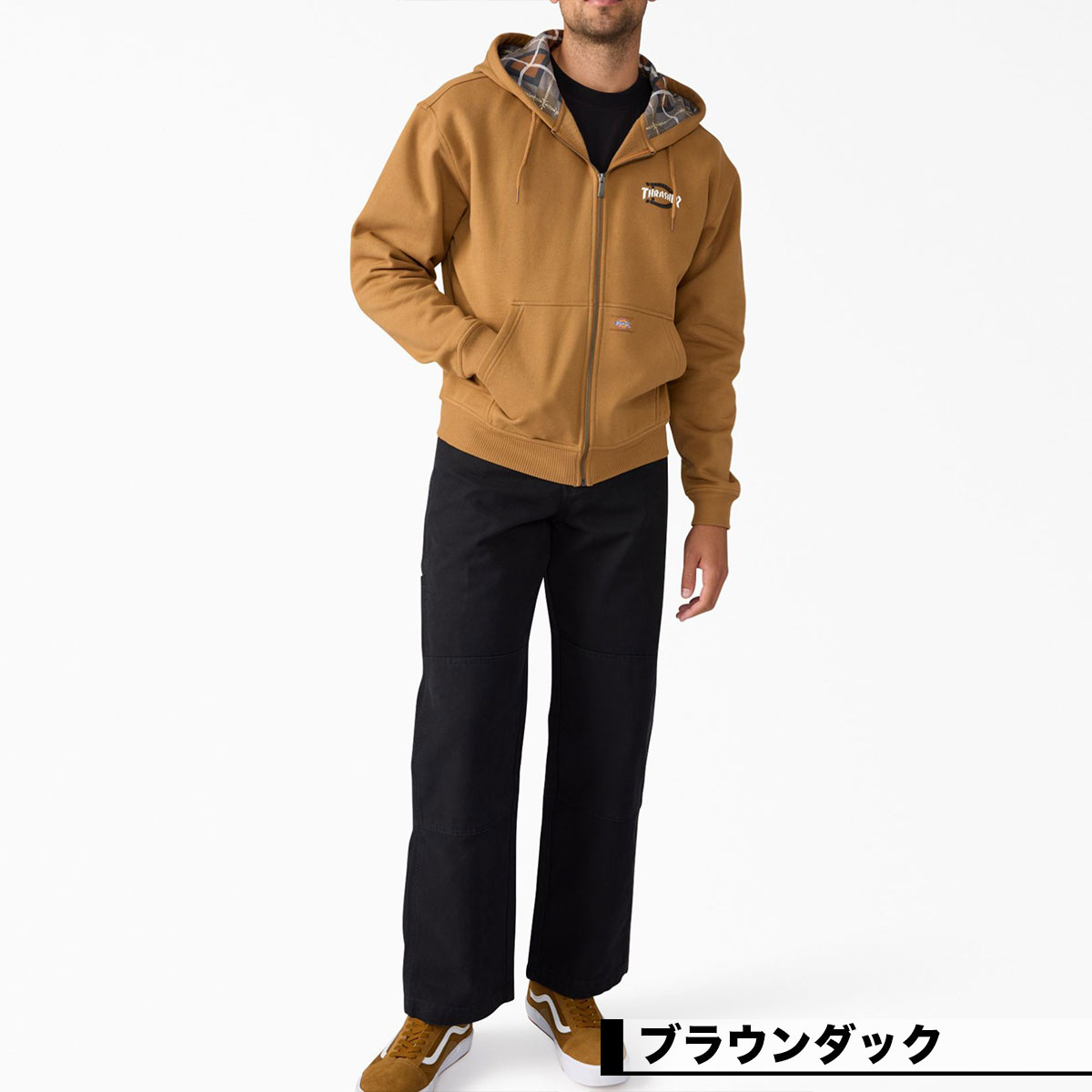 �ڥ��ꥢ��󥹥������DICKIES �ǥ��å�����  �������ȥܡ��ǥ��� ���åץѡ����� ��� ����å��㡼 ����� ���������� �͵��֥��� | Dickies x Thrasher Zip Hddie��DK0A87J��