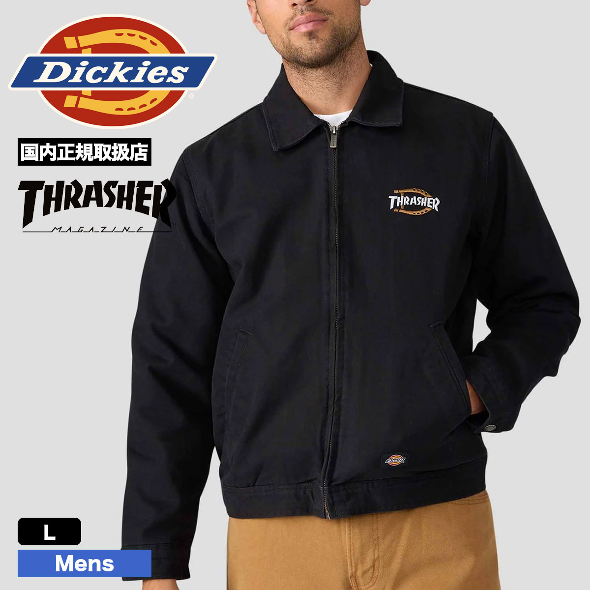 DICKIES �ǥ��å�����  �������ȥܡ��ǥ��� ���åȥ󥸥㥱�å� ��� ����å��㡼 ����� ���������� �͵��֥��� | Dickies x Thrasher Jacket��DK0A88CE��