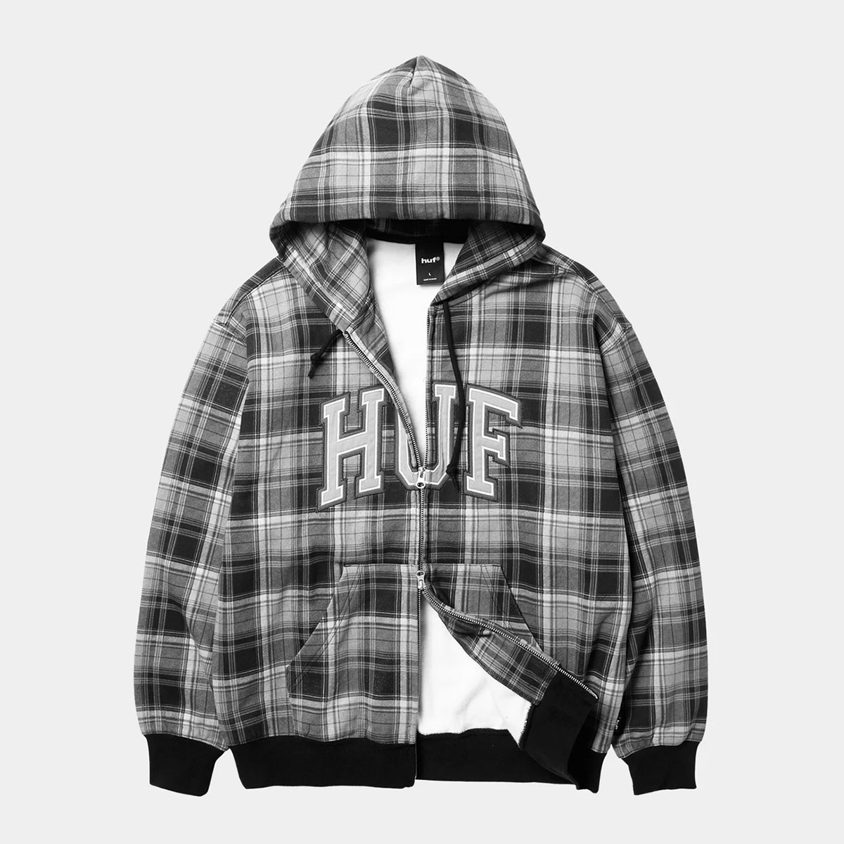 HUF  | ARCH PLAID FULL ZIP HEAVYWEIGHT HOODIE��FL00258��