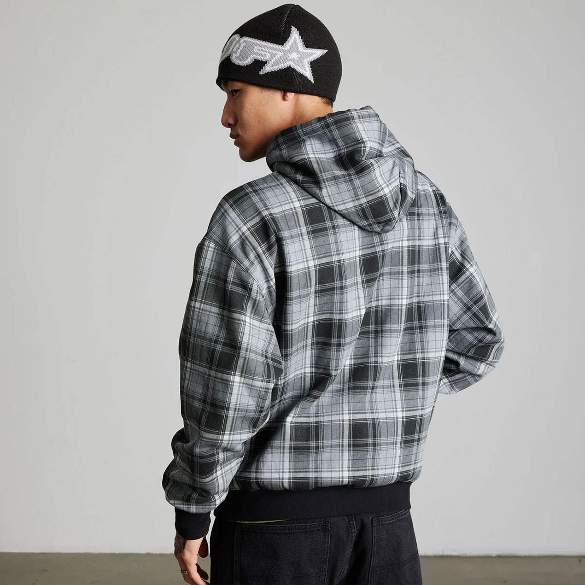 HUF  | ARCH PLAID FULL ZIP HEAVYWEIGHT HOODIE��FL00258��