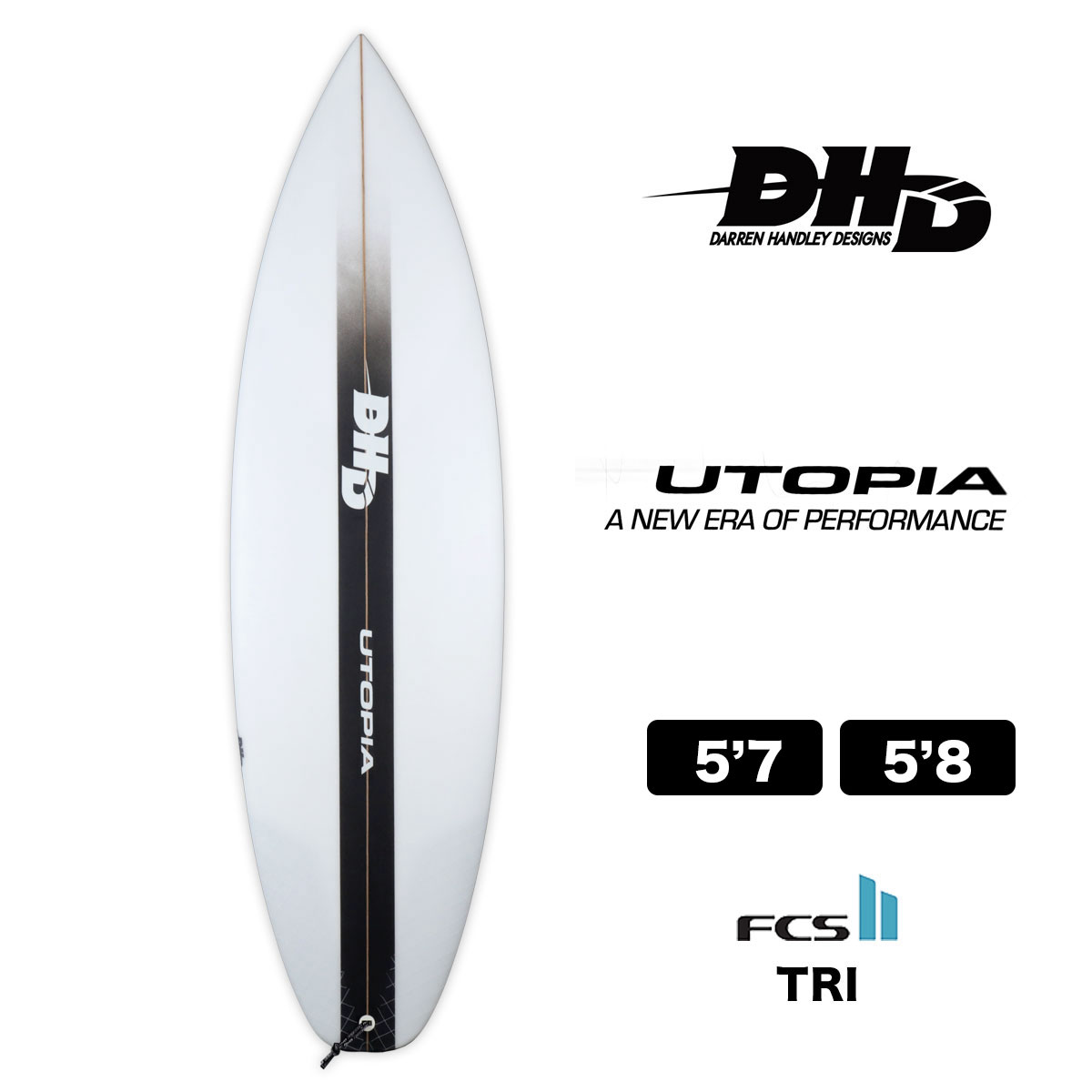 dhd サーフボードダレンハンドレーショートボード5'10 FCSⅡ