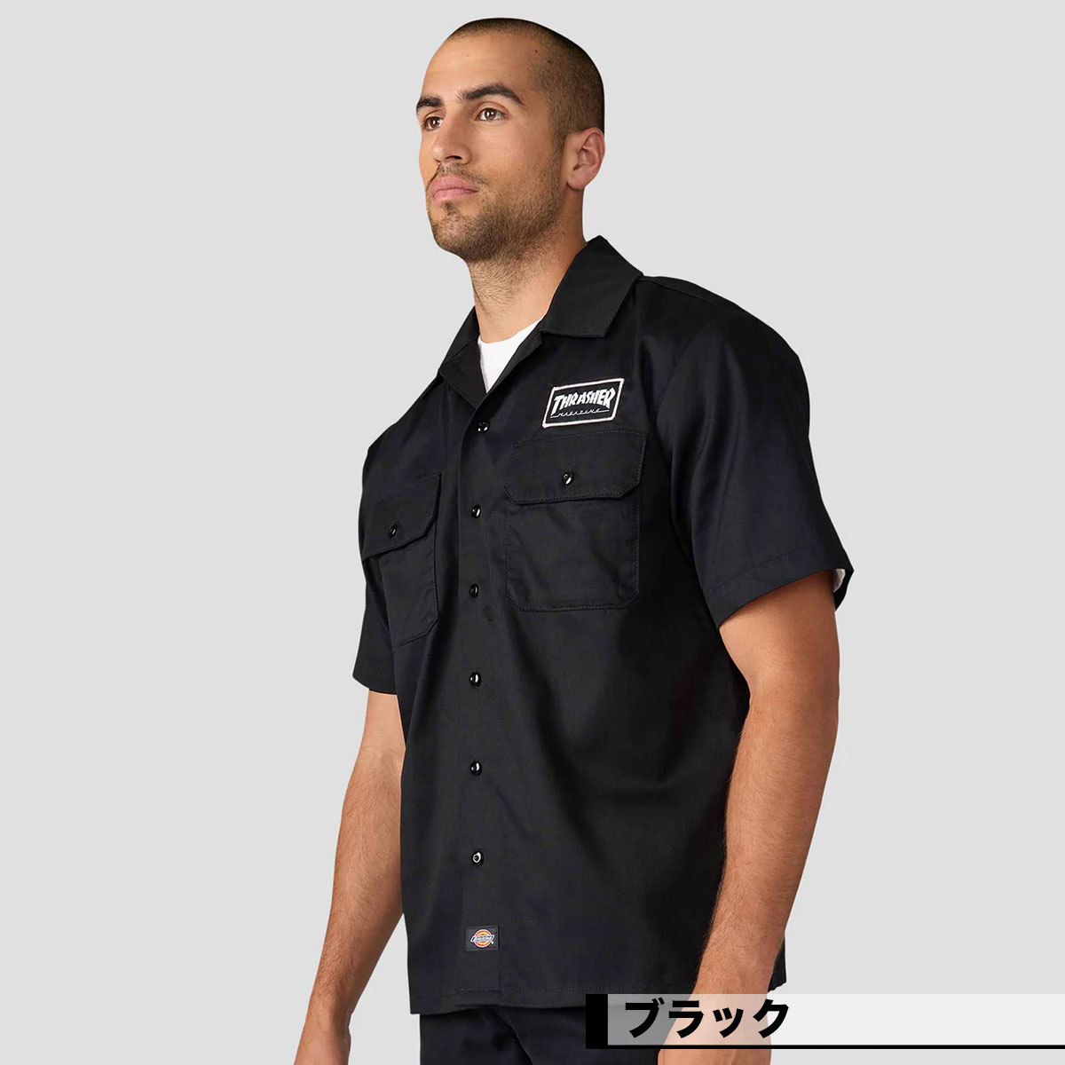 DICKIES �ǥ��å�����  �������ȥܡ��ǥ��� Ⱦµ�����奢�륷��� L ����å��㡼 ����� ���������� �͵��֥��� | Dickies x Thrasher Work Shirt��DK0A88HT��