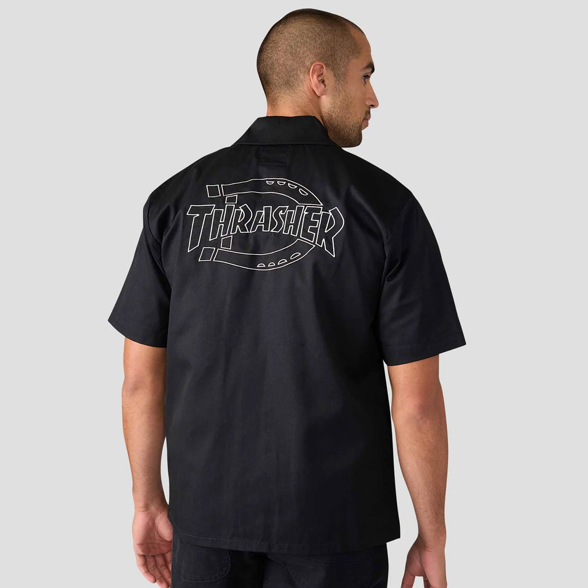 DICKIES �ǥ��å�����  �������ȥܡ��ǥ��� Ⱦµ�����奢�륷��� L ����å��㡼 ����� ���������� �͵��֥��� | Dickies x Thrasher Work Shirt��DK0A88HT��
